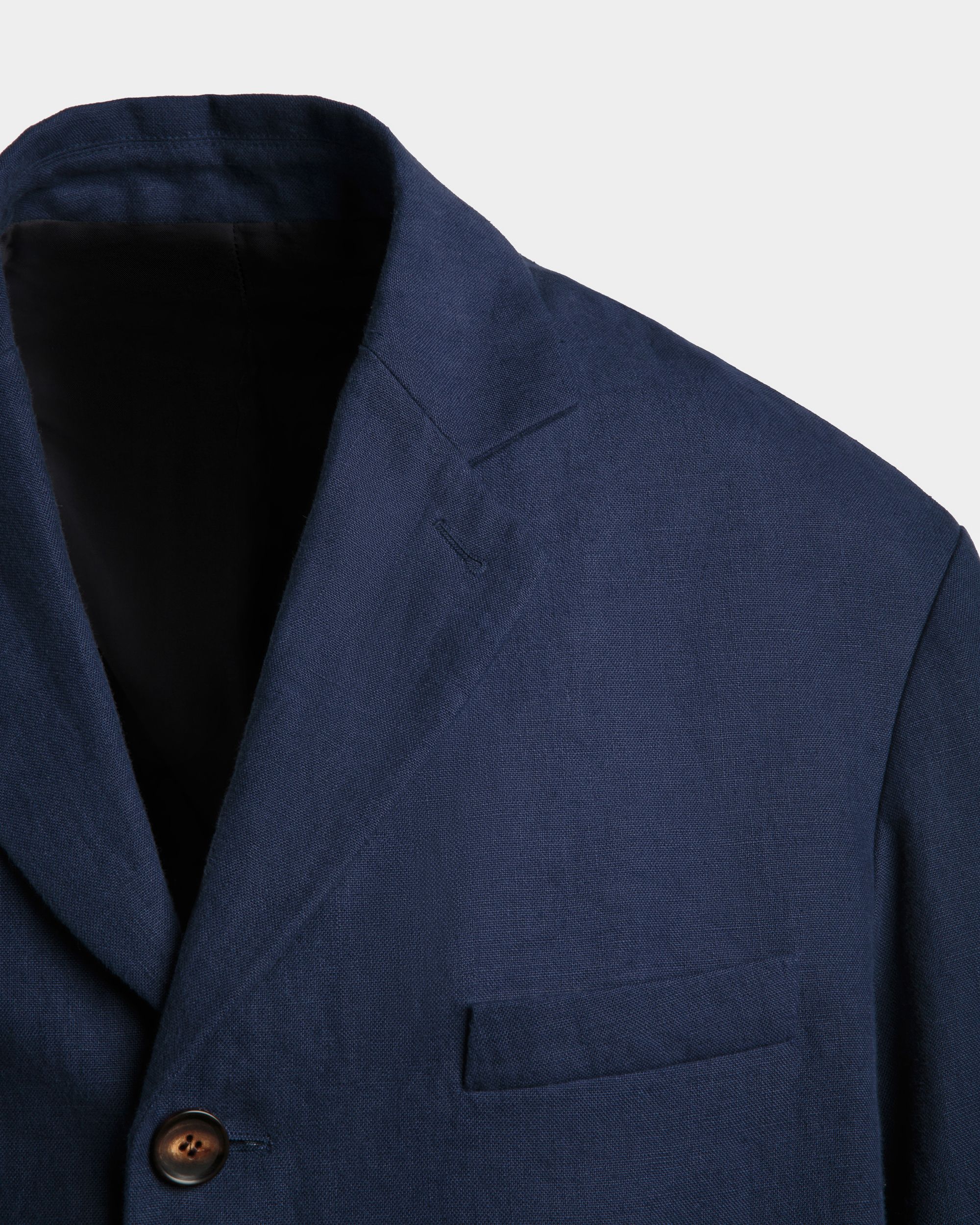 Jacket in Navy Blue Linen - Men's - Bally - 02