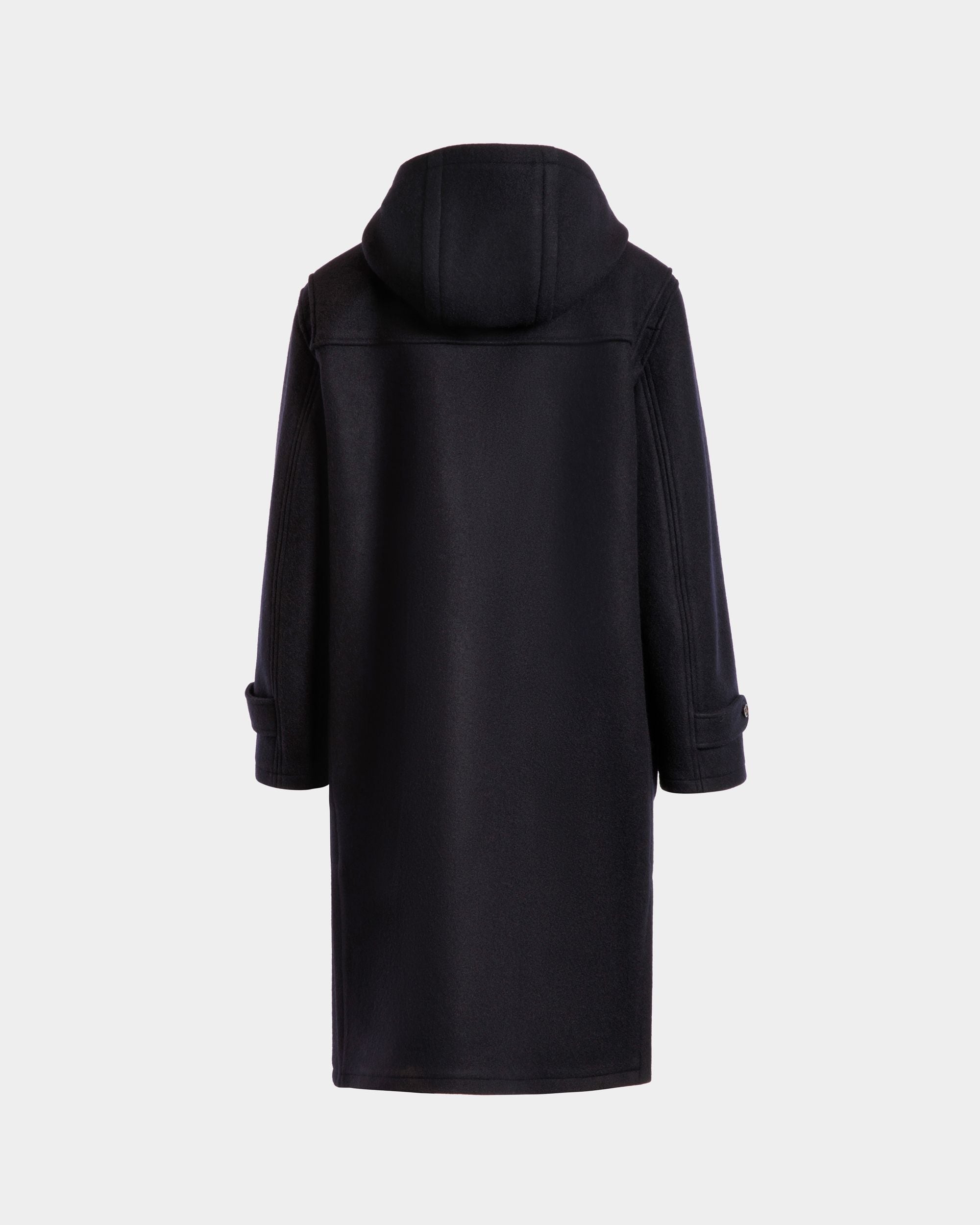 Duffel Coat In Navy Blue Wool - Men's - Bally - 07