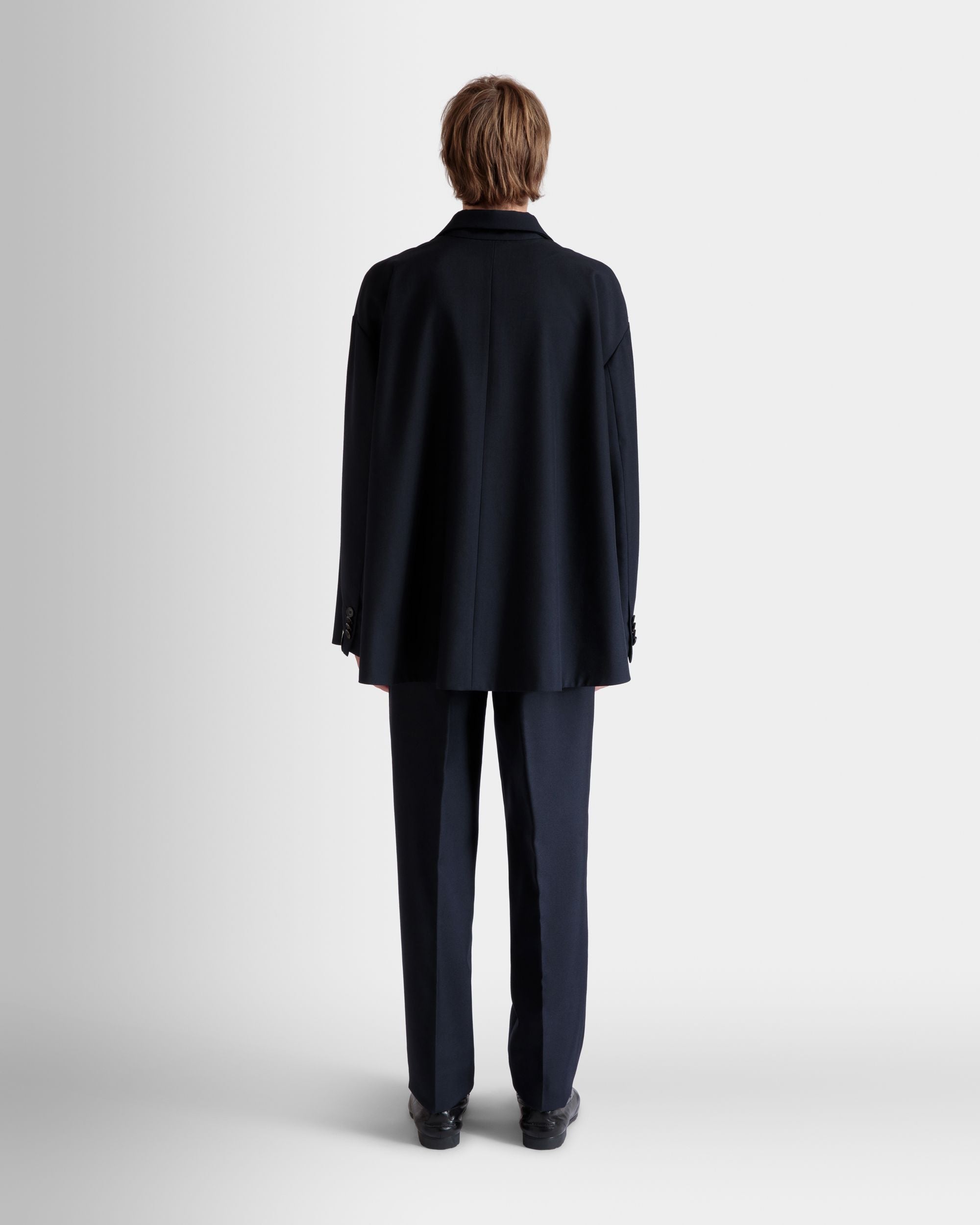 Blazer In Navy Blue Wool Blend - Men's - Bally - 06