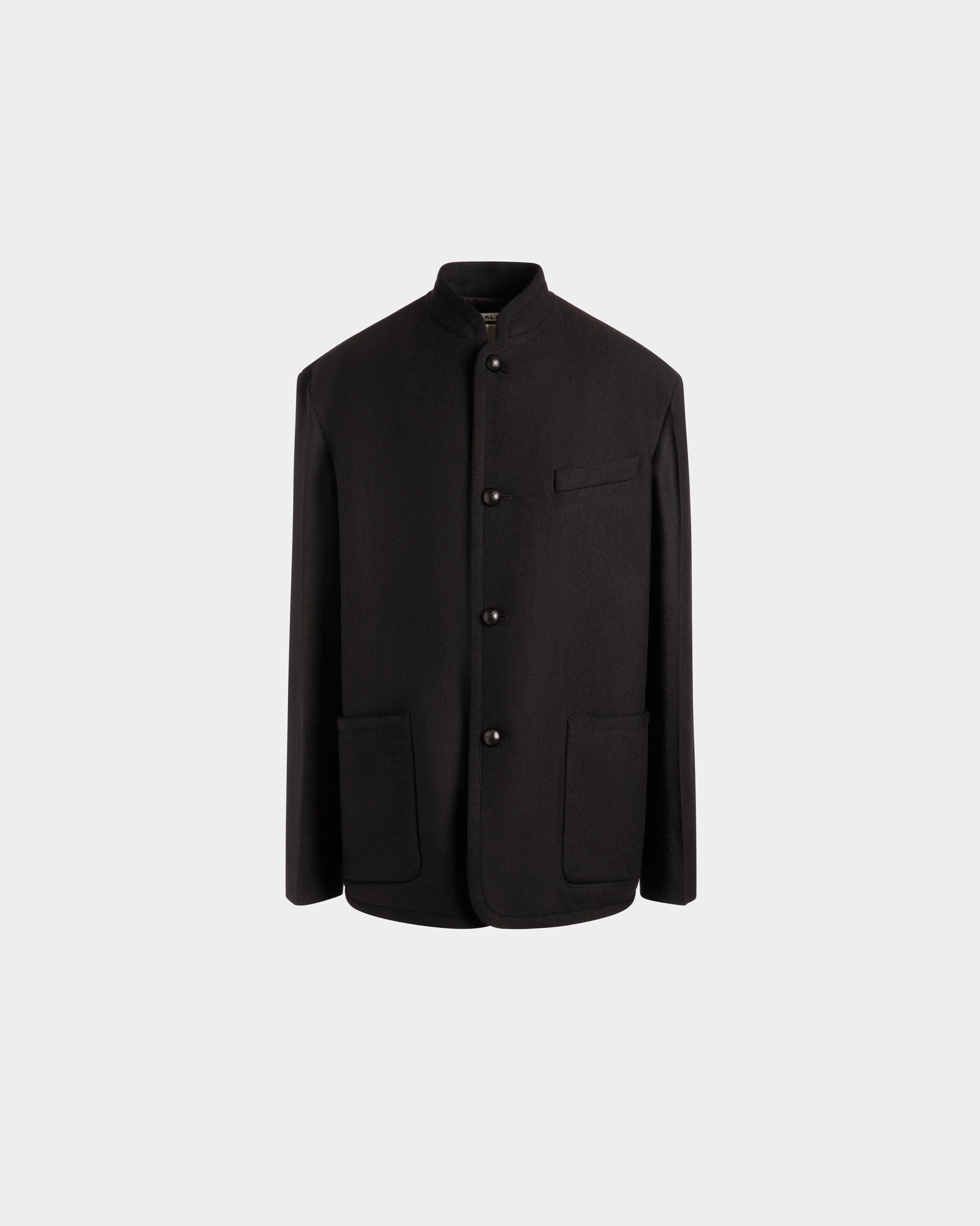 Winter Capsule Blazer in a Black Wool Blend - Men's - Bally - 01