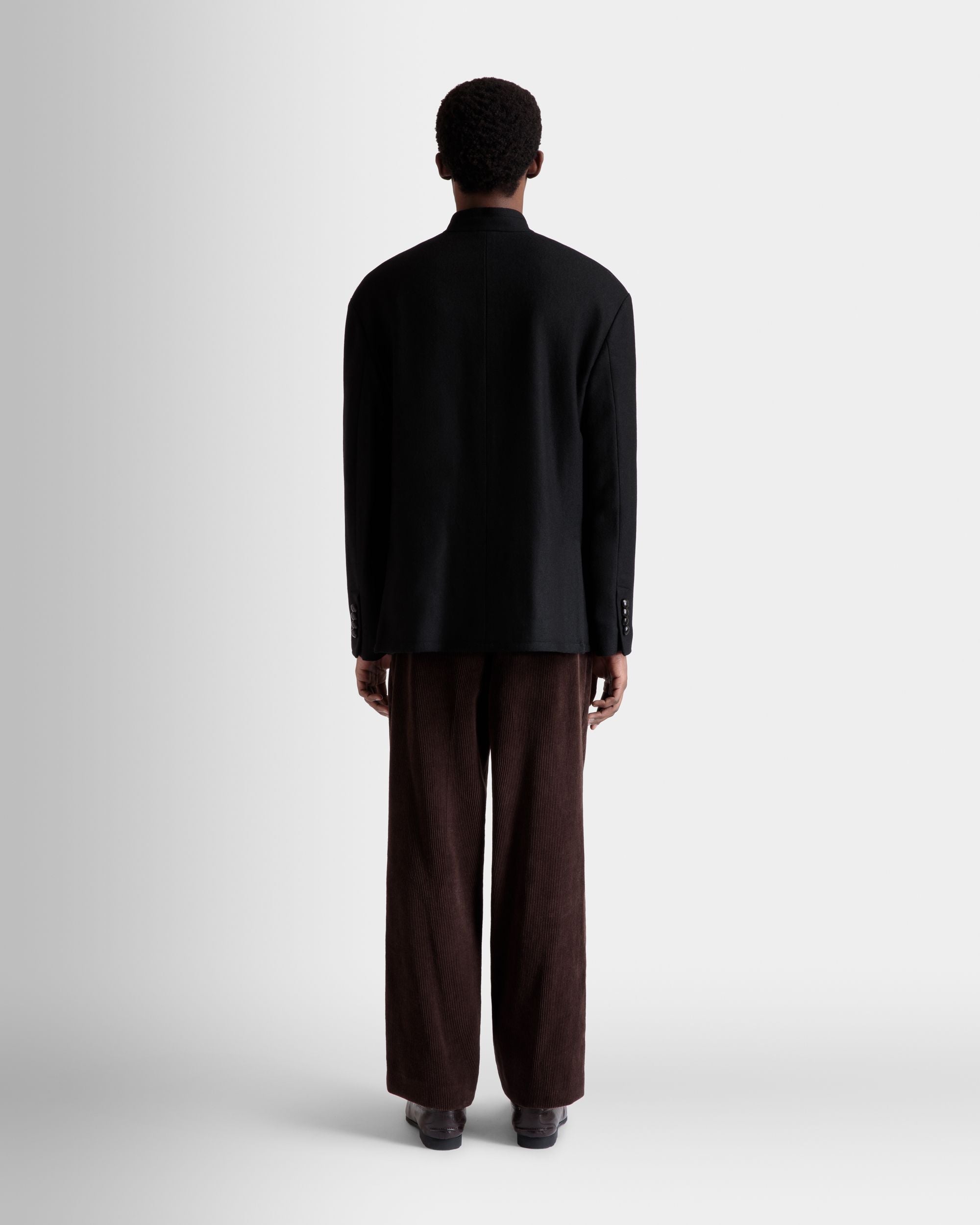 Winter Capsule Blazer in a Black Wool Blend - Men's - Bally - 04