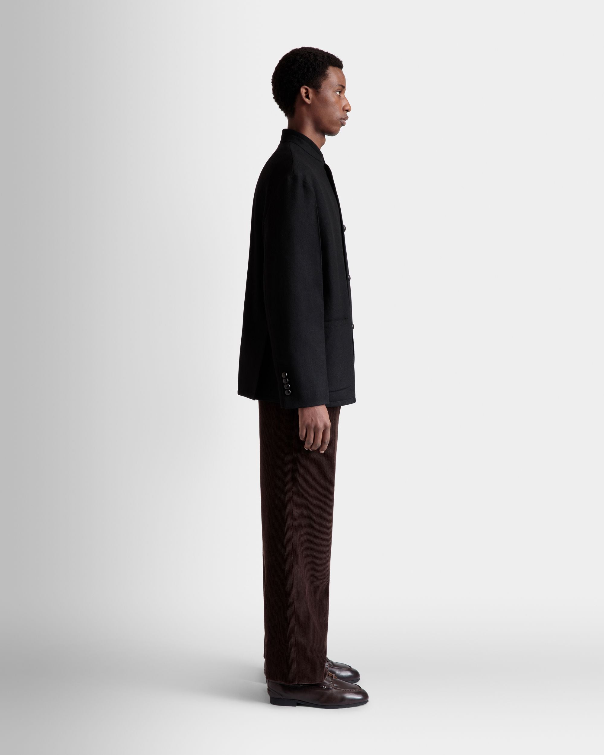 Winter Capsule Blazer in a Black Wool Blend - Men's - Bally - 05