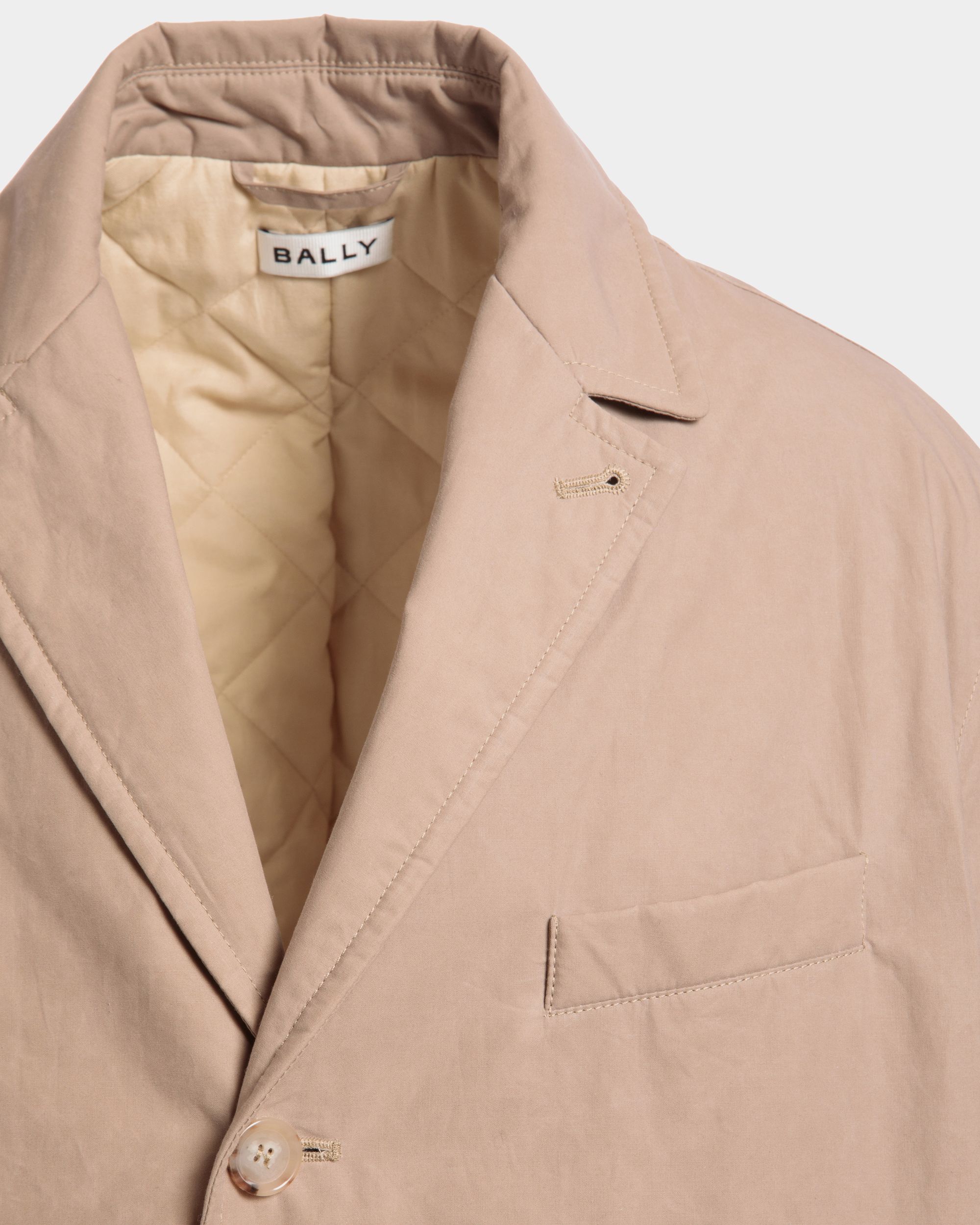 Car Coat in Beige Cotton - Men's - Bally - 04