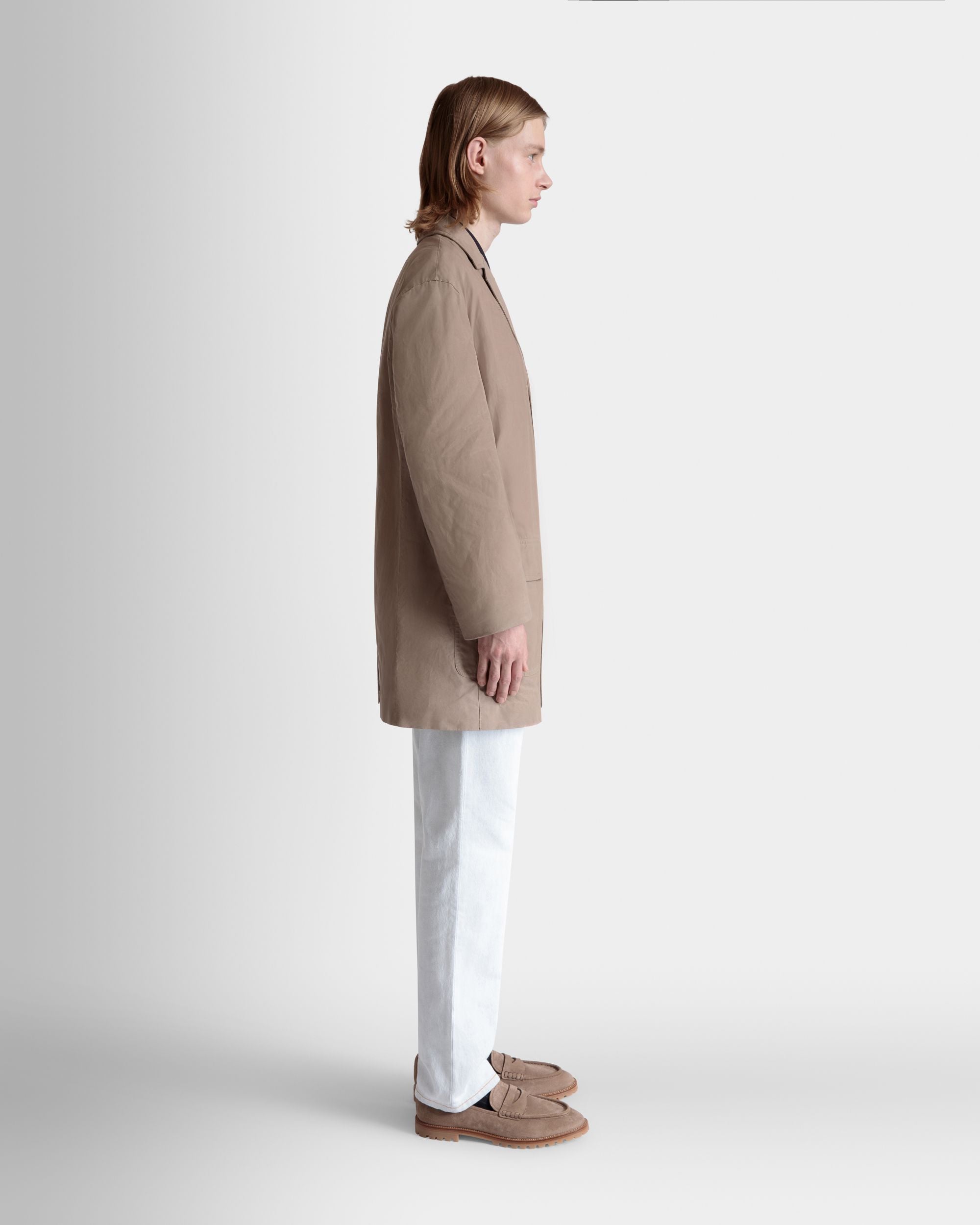 Car Coat in Beige Cotton - Men's - Bally - 05