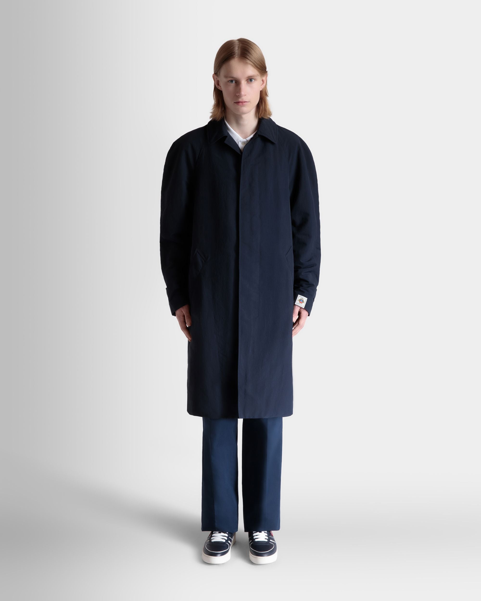 Trench in Navy Blue Nylon - Men's - Bally - 02