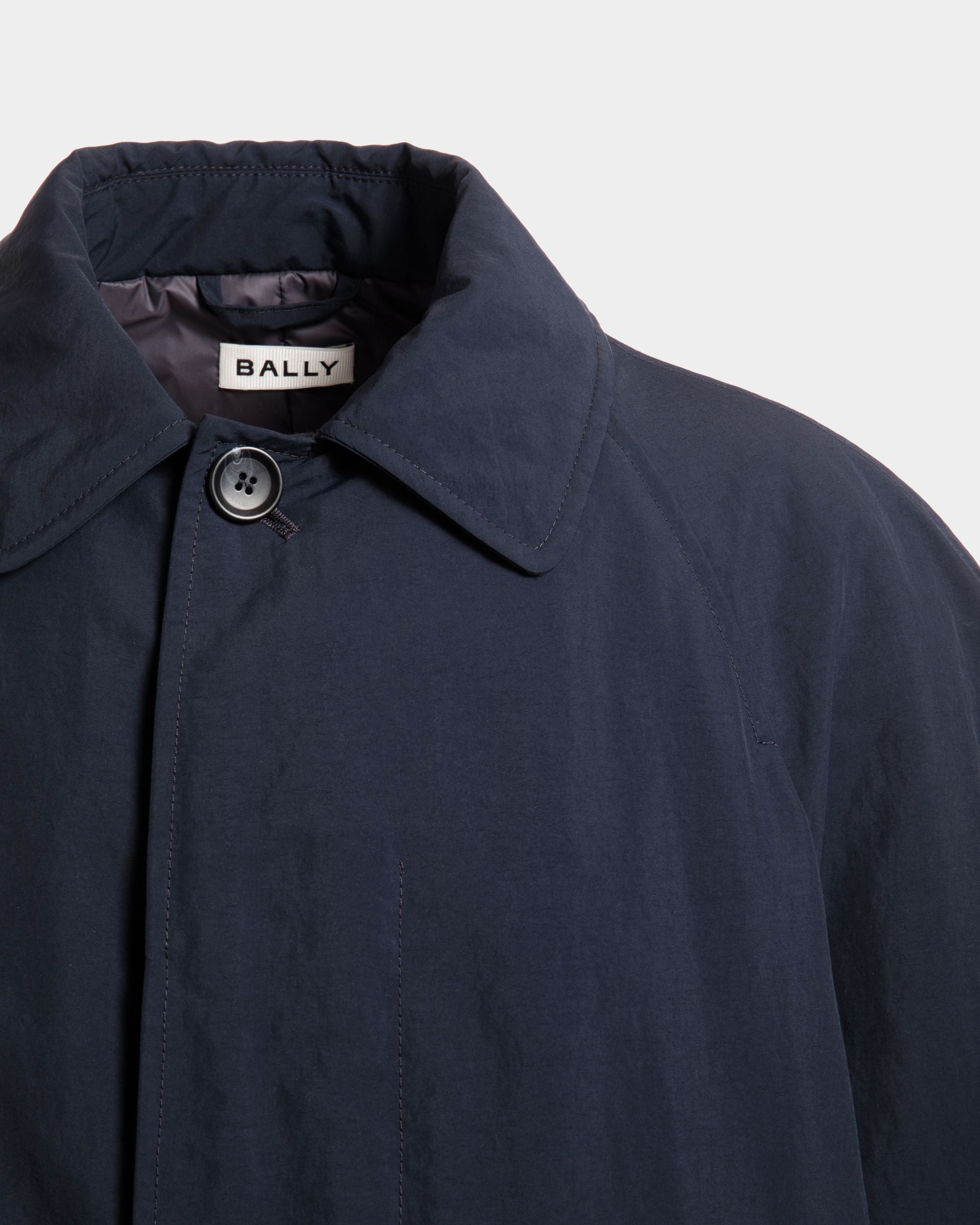 Trench in Navy Blue Nylon - Men's - Bally - 04