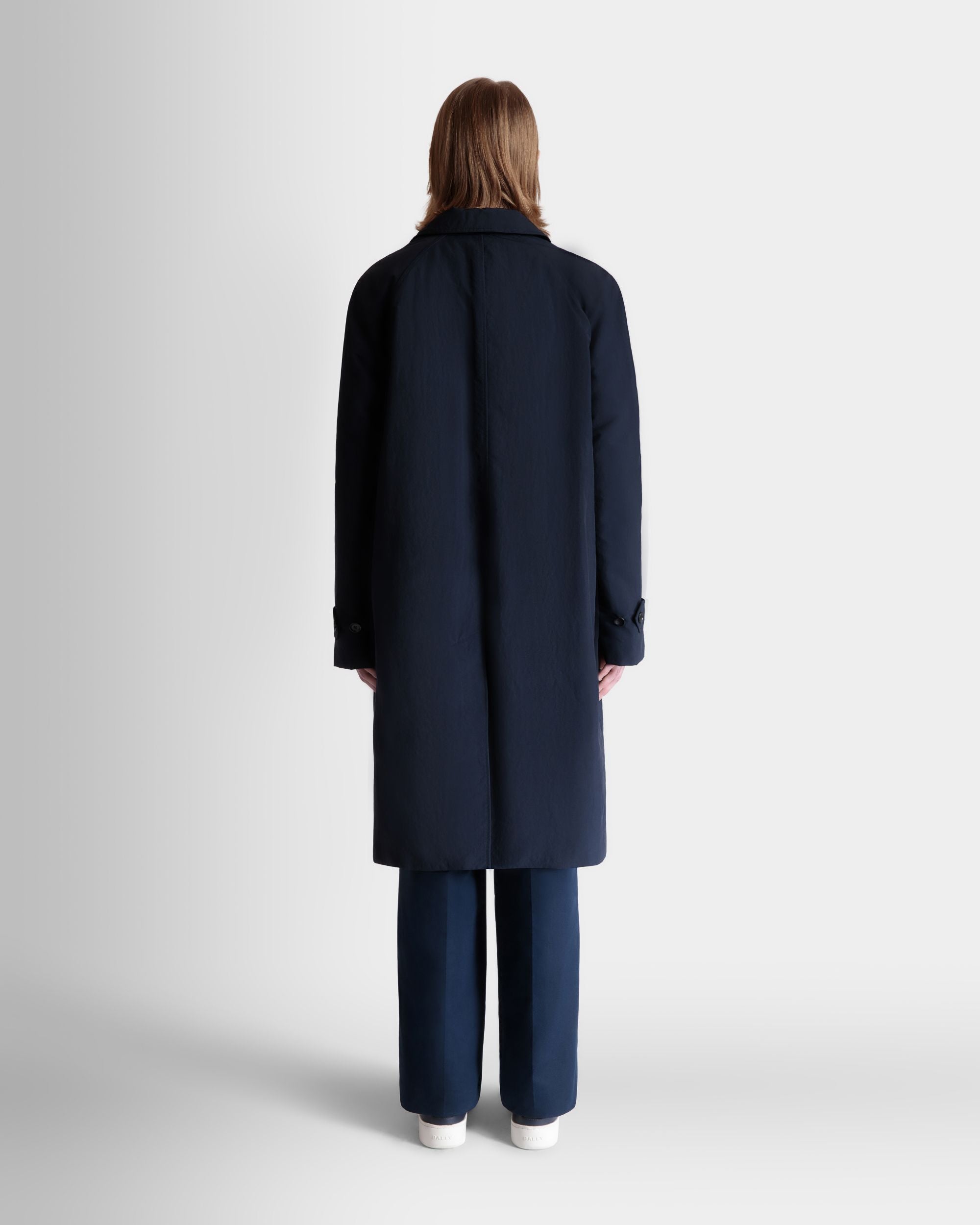 Trench in Navy Blue Nylon - Men's - Bally - 06