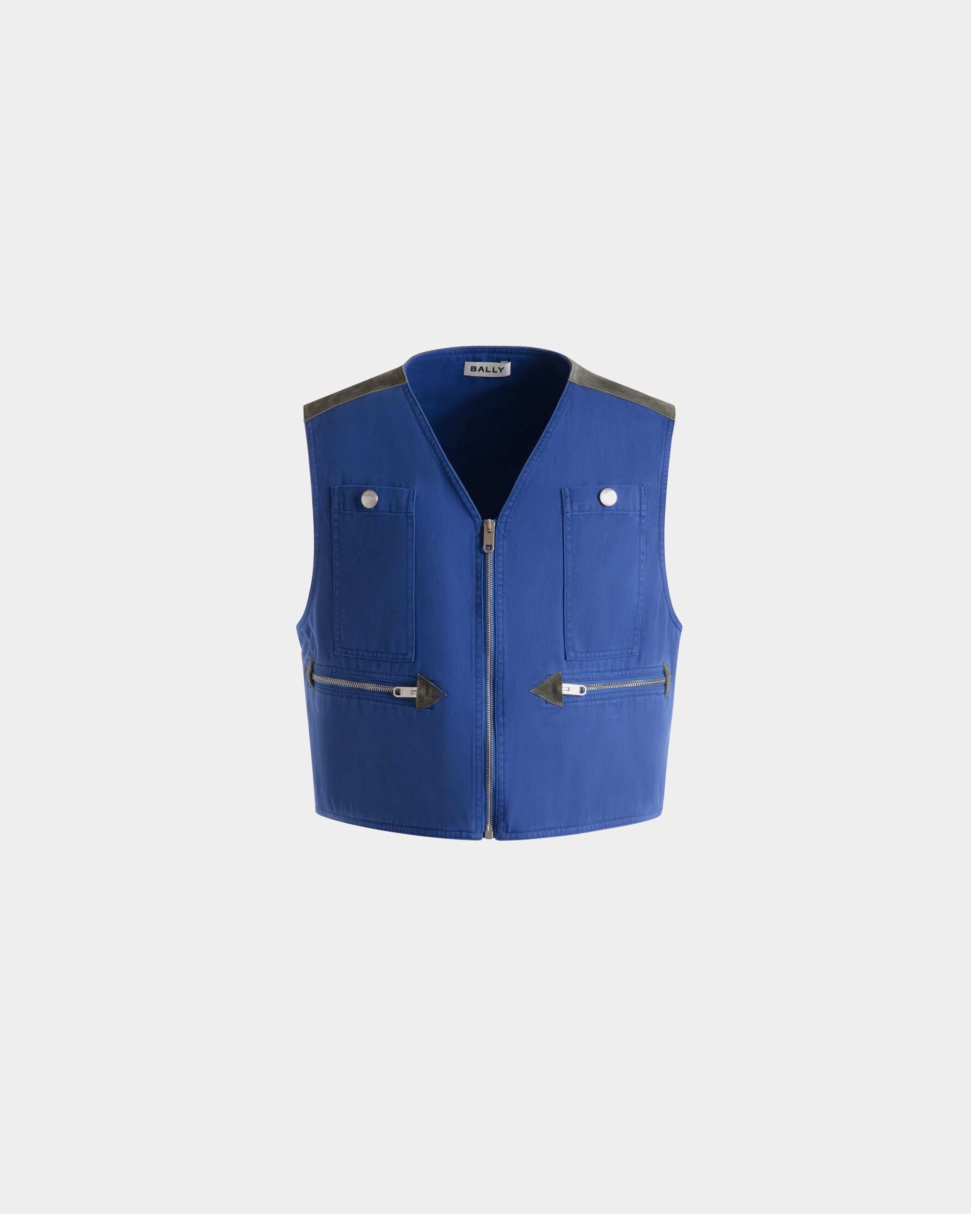 Vest in Blue Cotton - Men's - Bally - 01