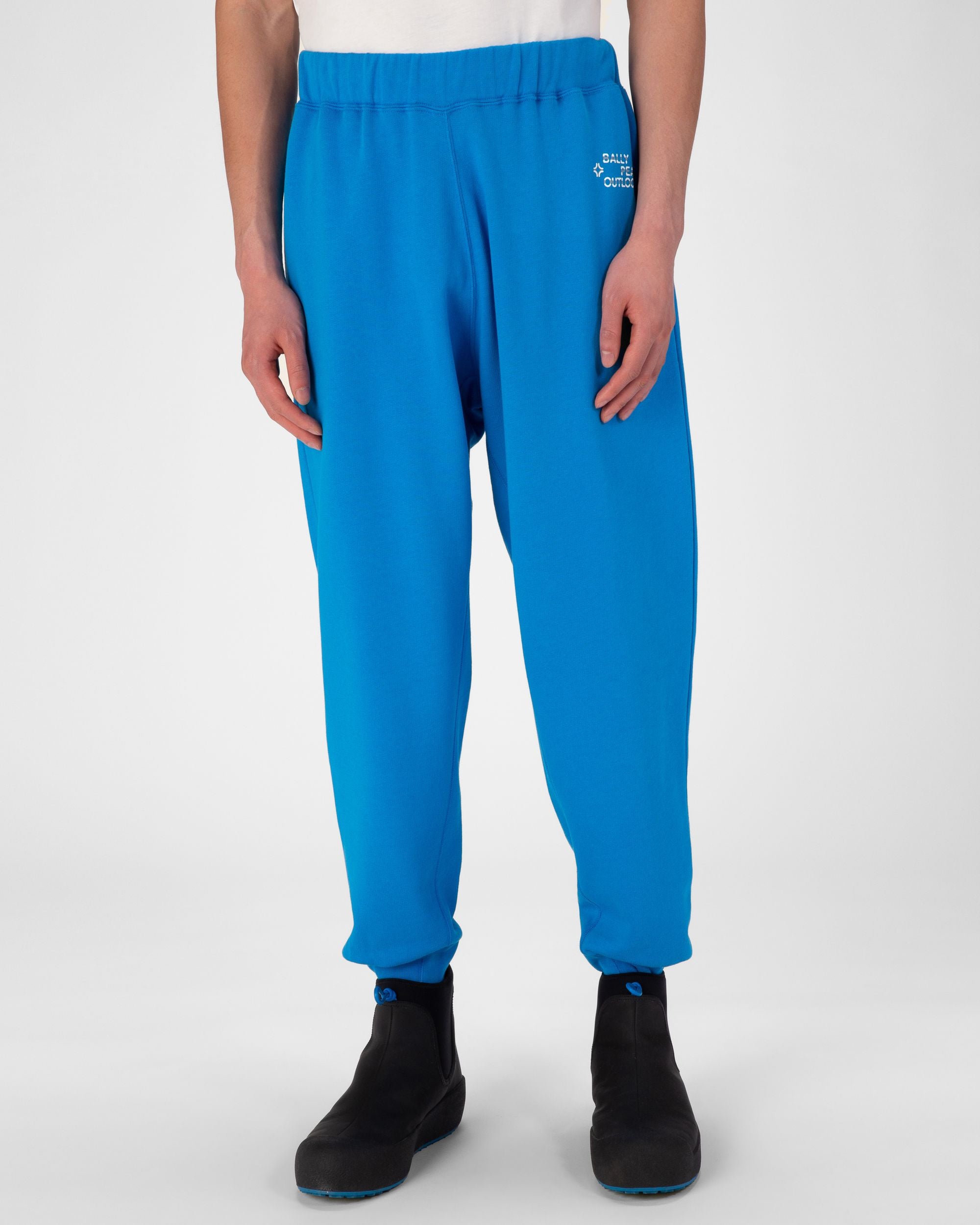 Organic Cotton Joggers In Blue - Men's - Bally - 03