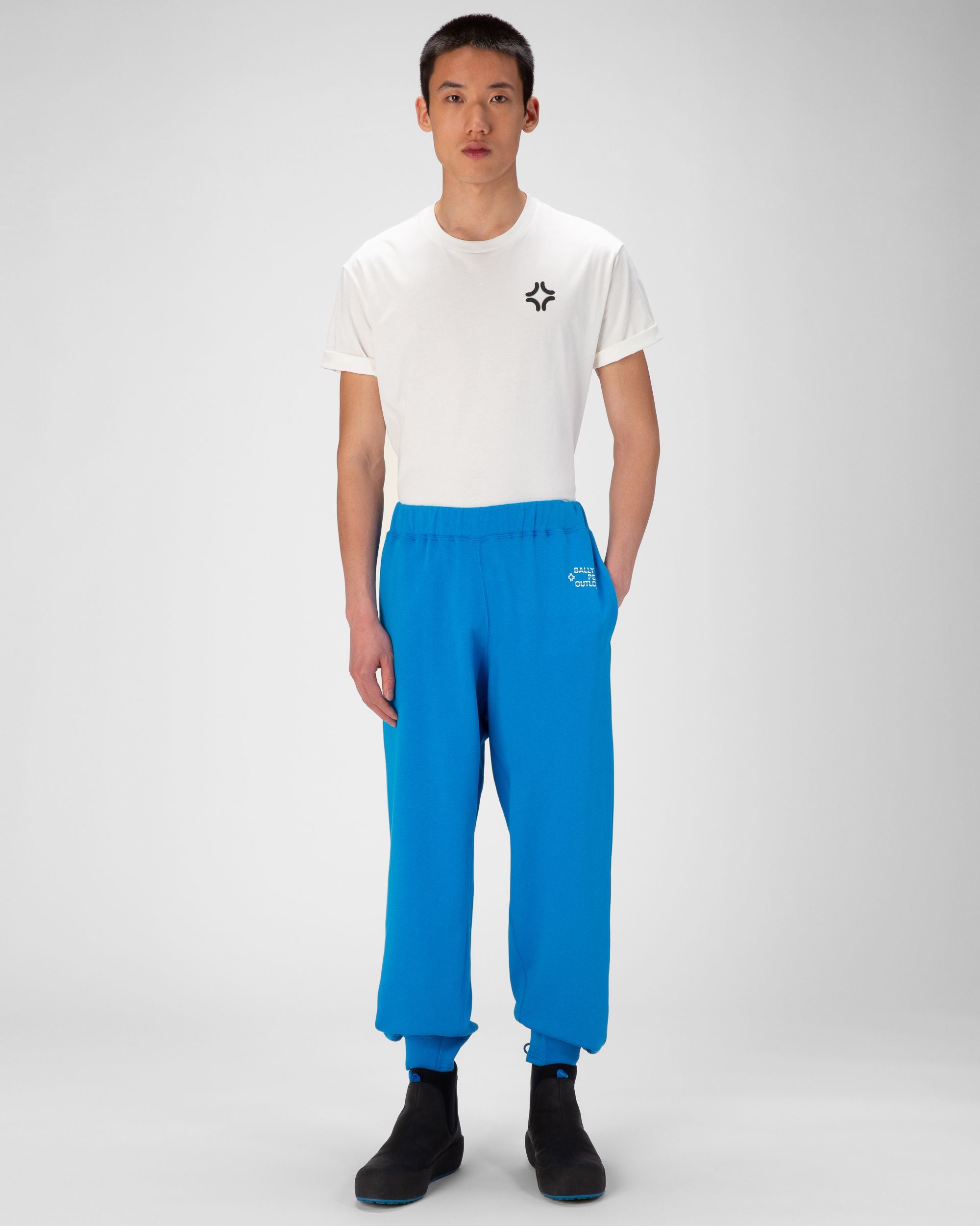 Organic Cotton Joggers In Blue - Men's - Bally - 05