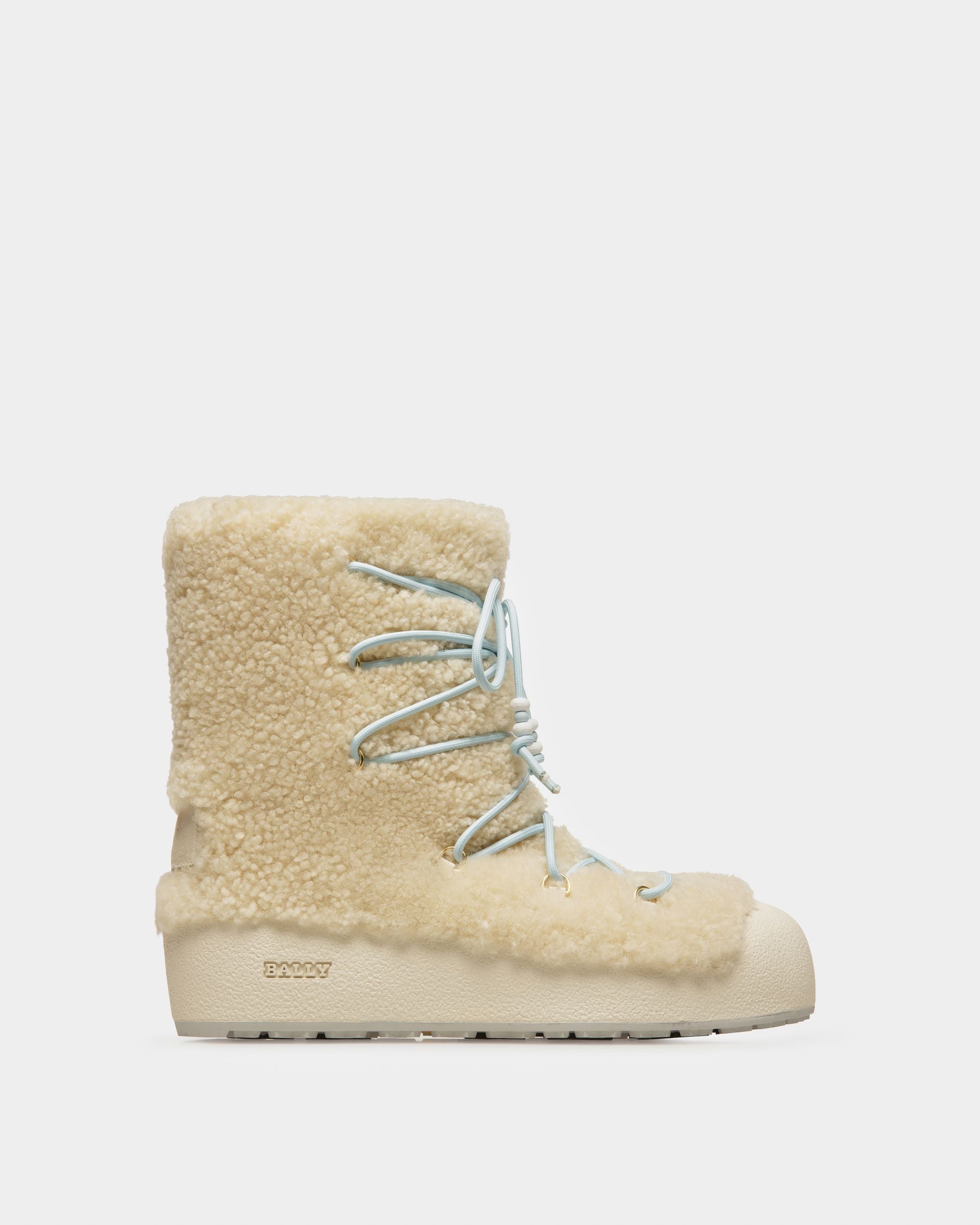 Curling Collection Boot in Natural Shearling - Men's - Bally - 01