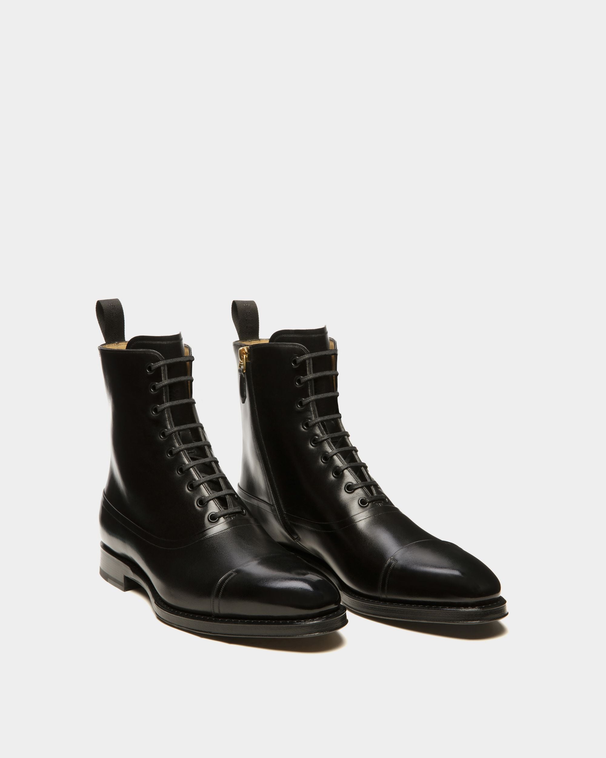 Scribe Booties In Black Leather - Men's - Bally - 02