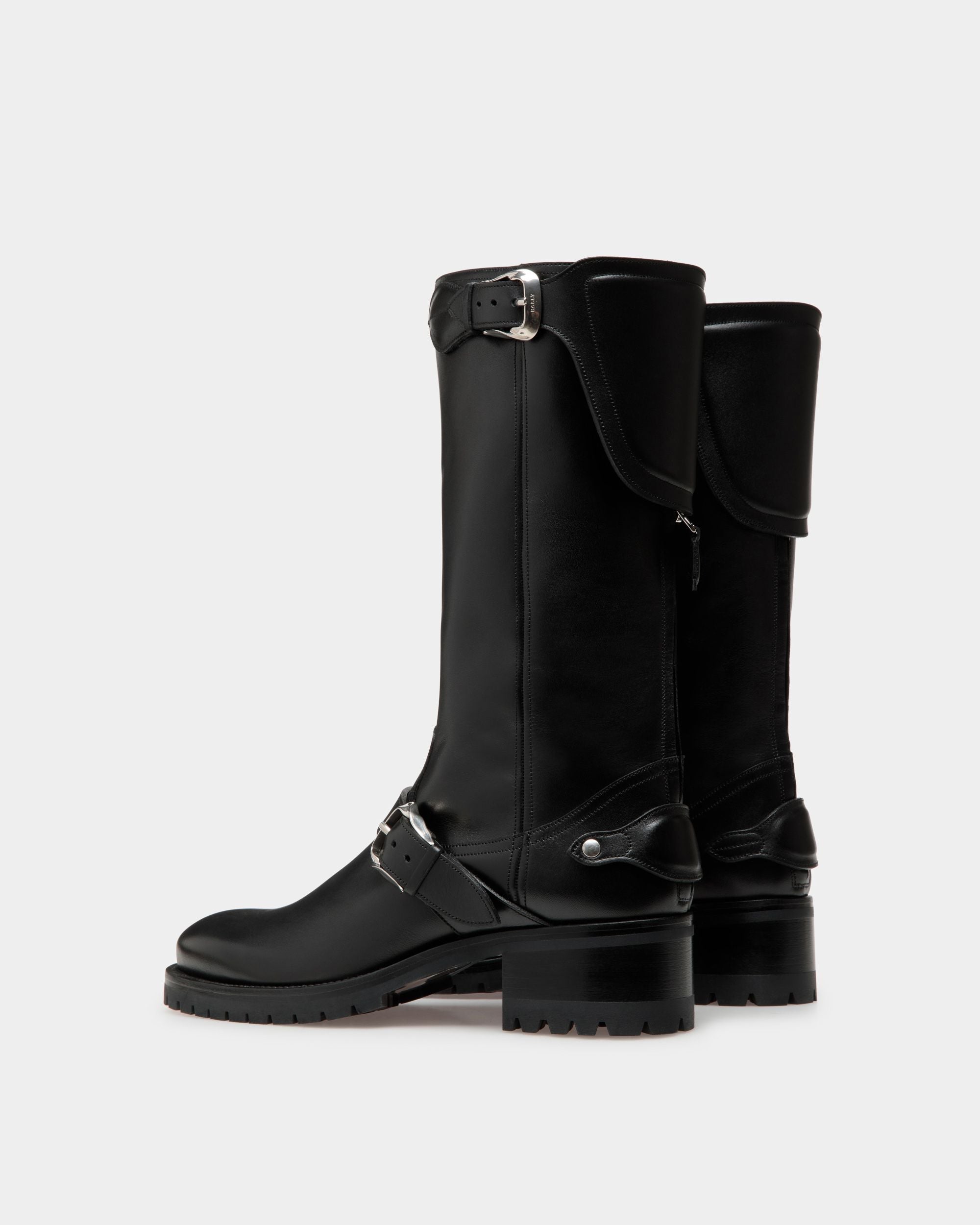 Ardis Long Boots In Black Leather - Men's - Bally - 04