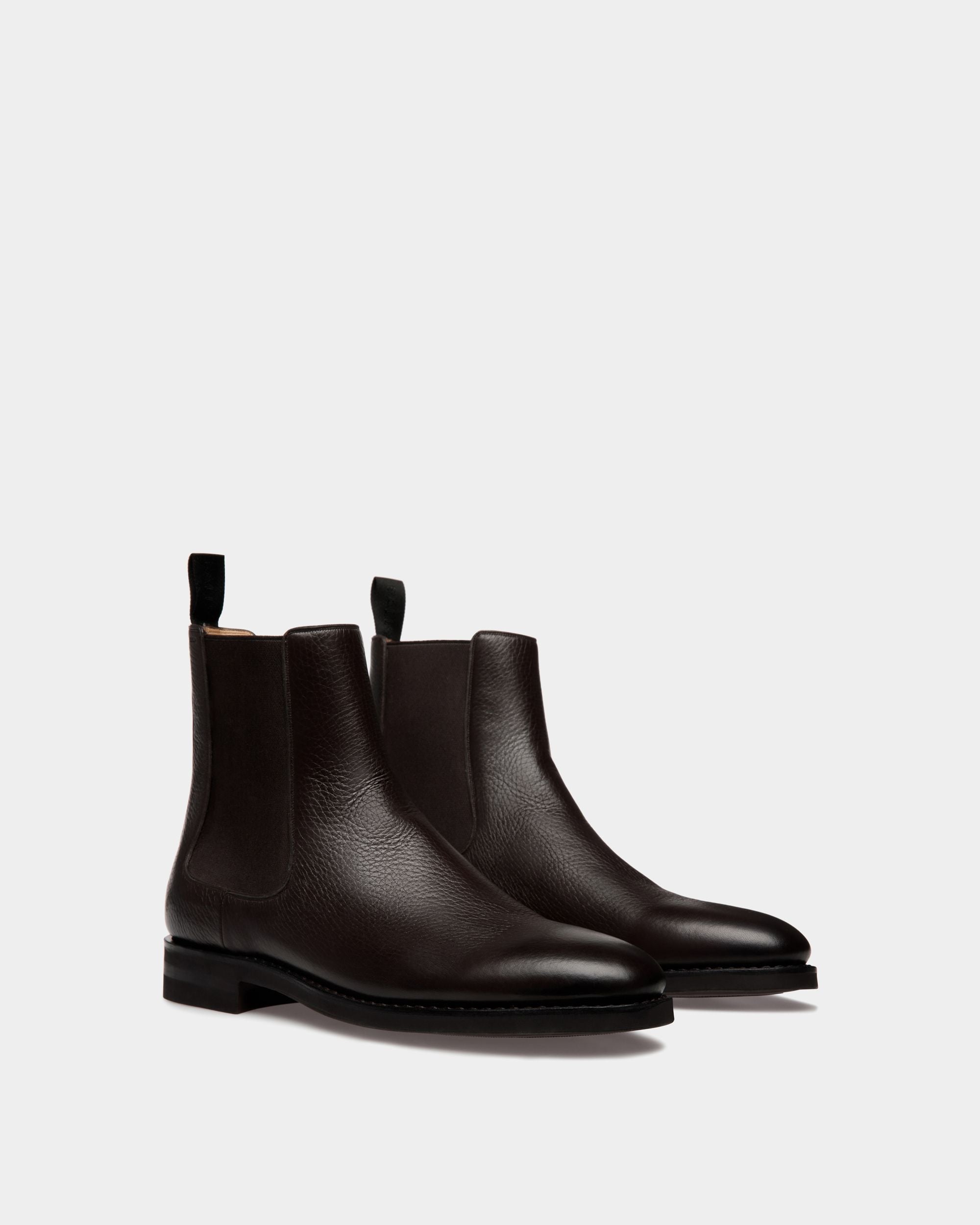 Scribe Un Bootie In Ebano Deer Leather - Men's - Bally - 03