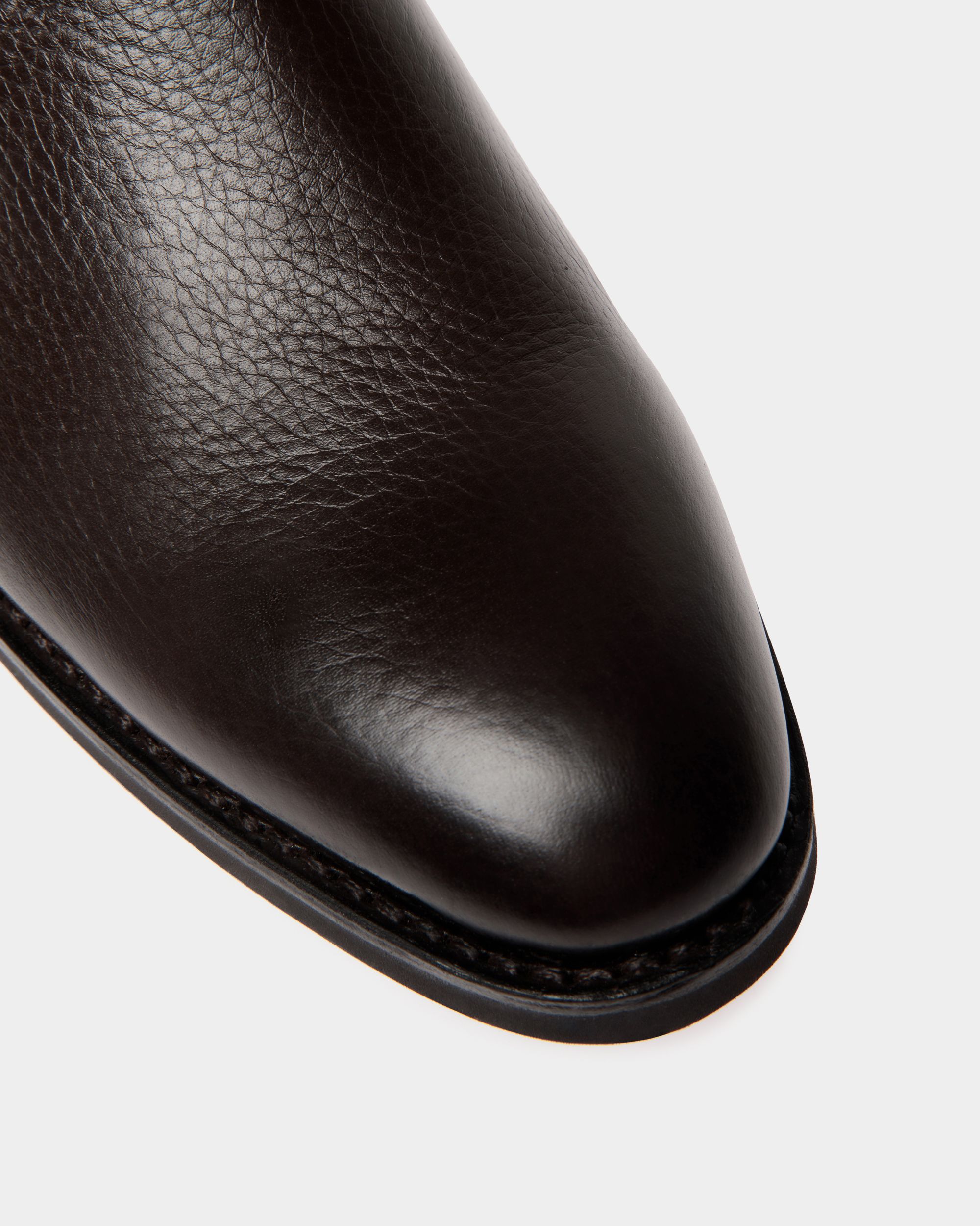 Scribe Un Bootie In Ebano Deer Leather - Men's - Bally - 05