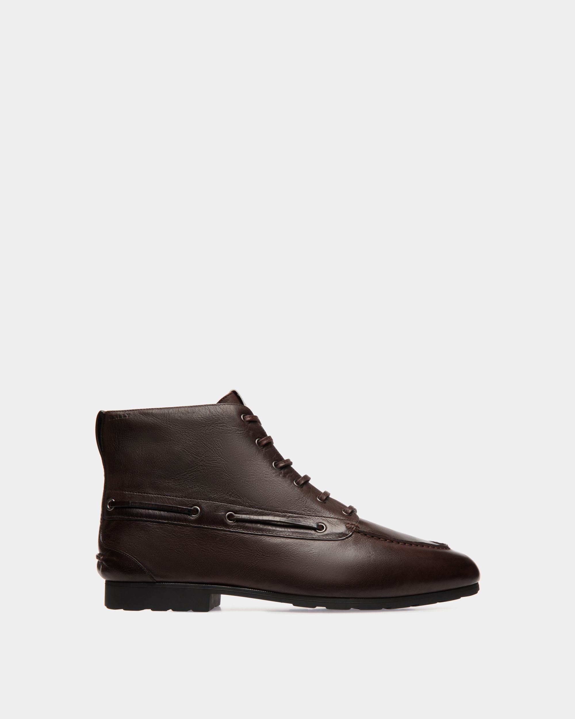 Winter Capsule Bootie in Ebano Leather - Men's - Bally - 01