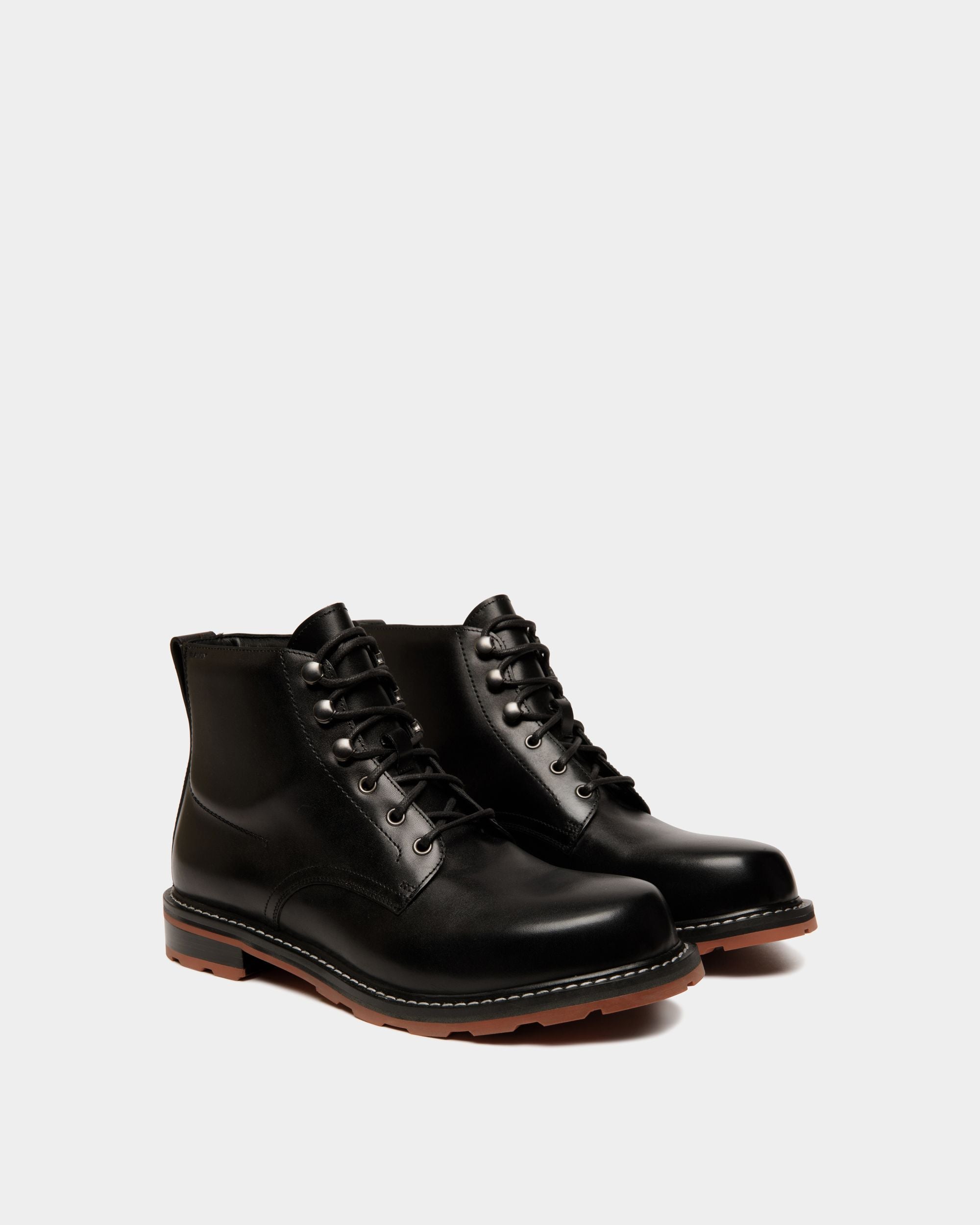 Winter Capsule Bootie in Black Leather - Men's - Bally - 03