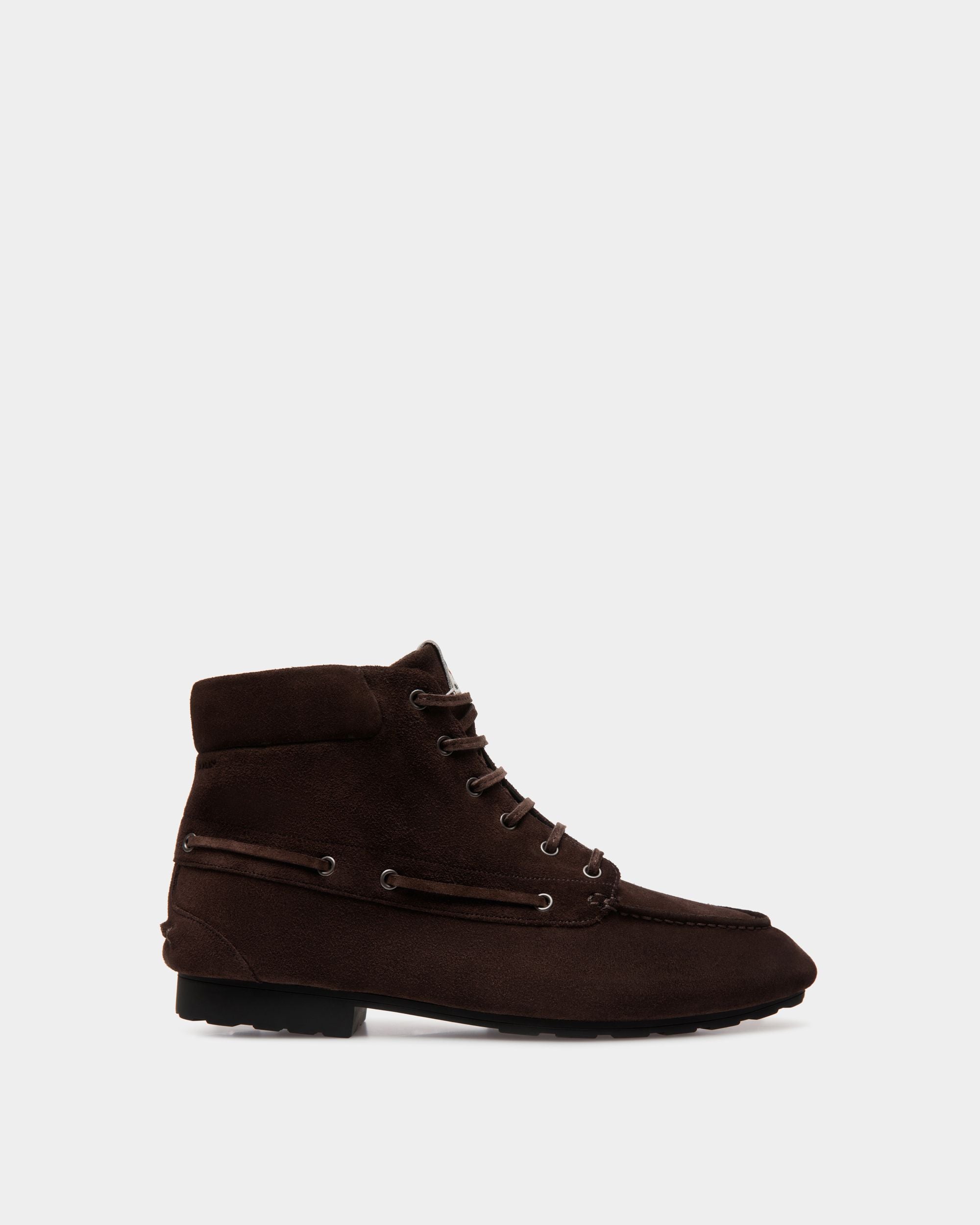 Plume Bootie In Ebano Suede - Men's - Bally - 01