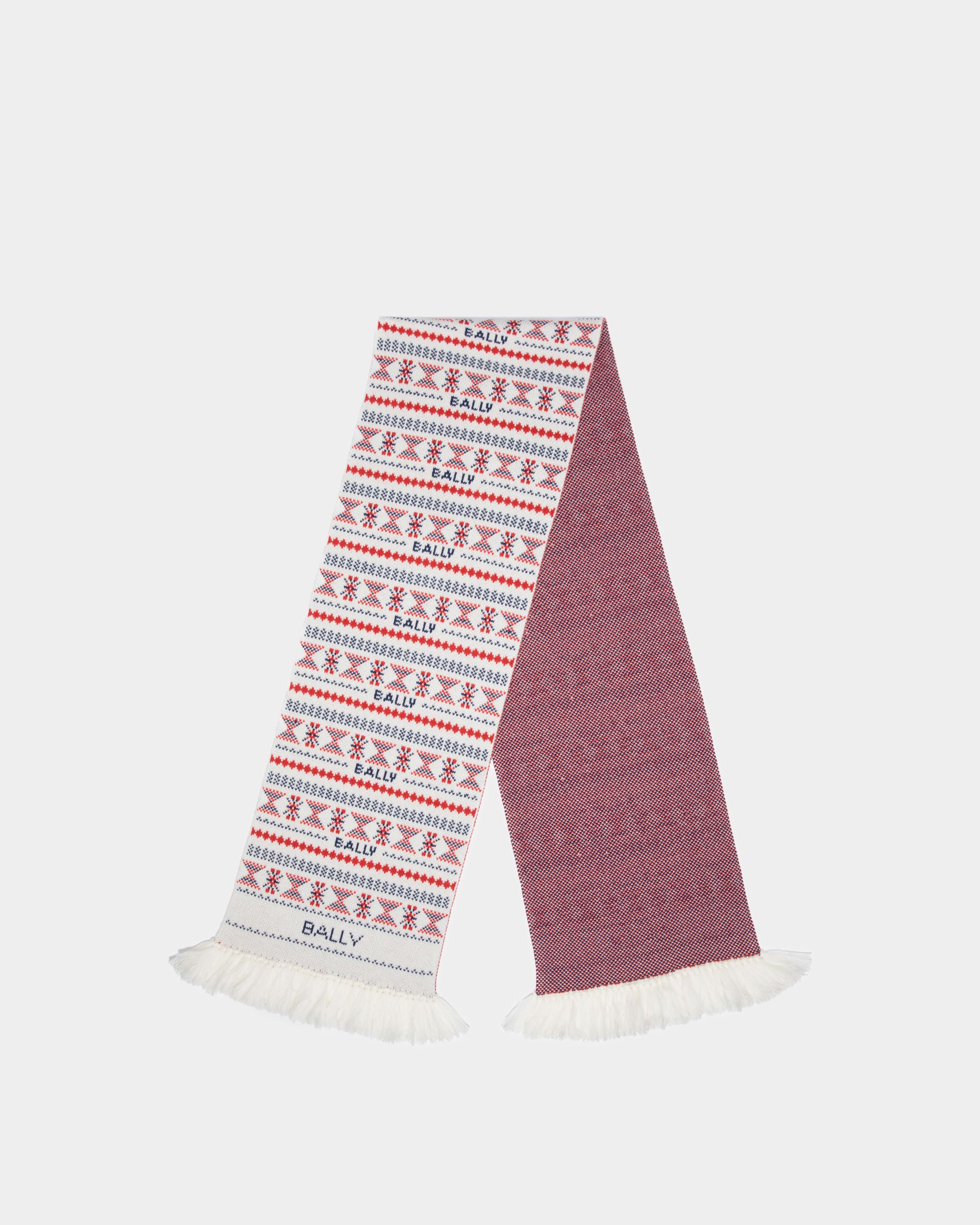 Mountain Multicolor Scarf In Wool - Men's - Bally - 01