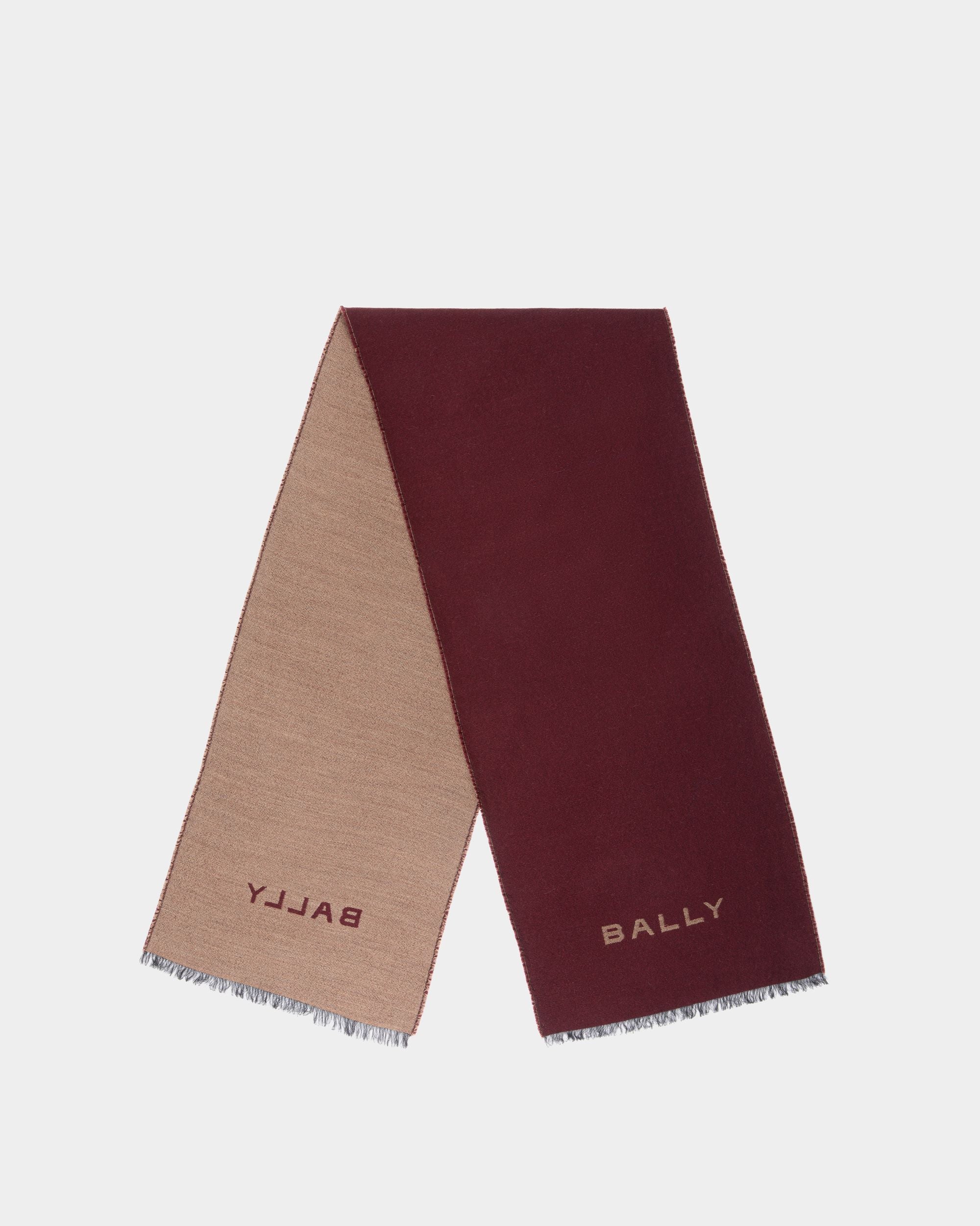 Scarf With Logo In Andorra Wool Blend - Men's - Bally - 01