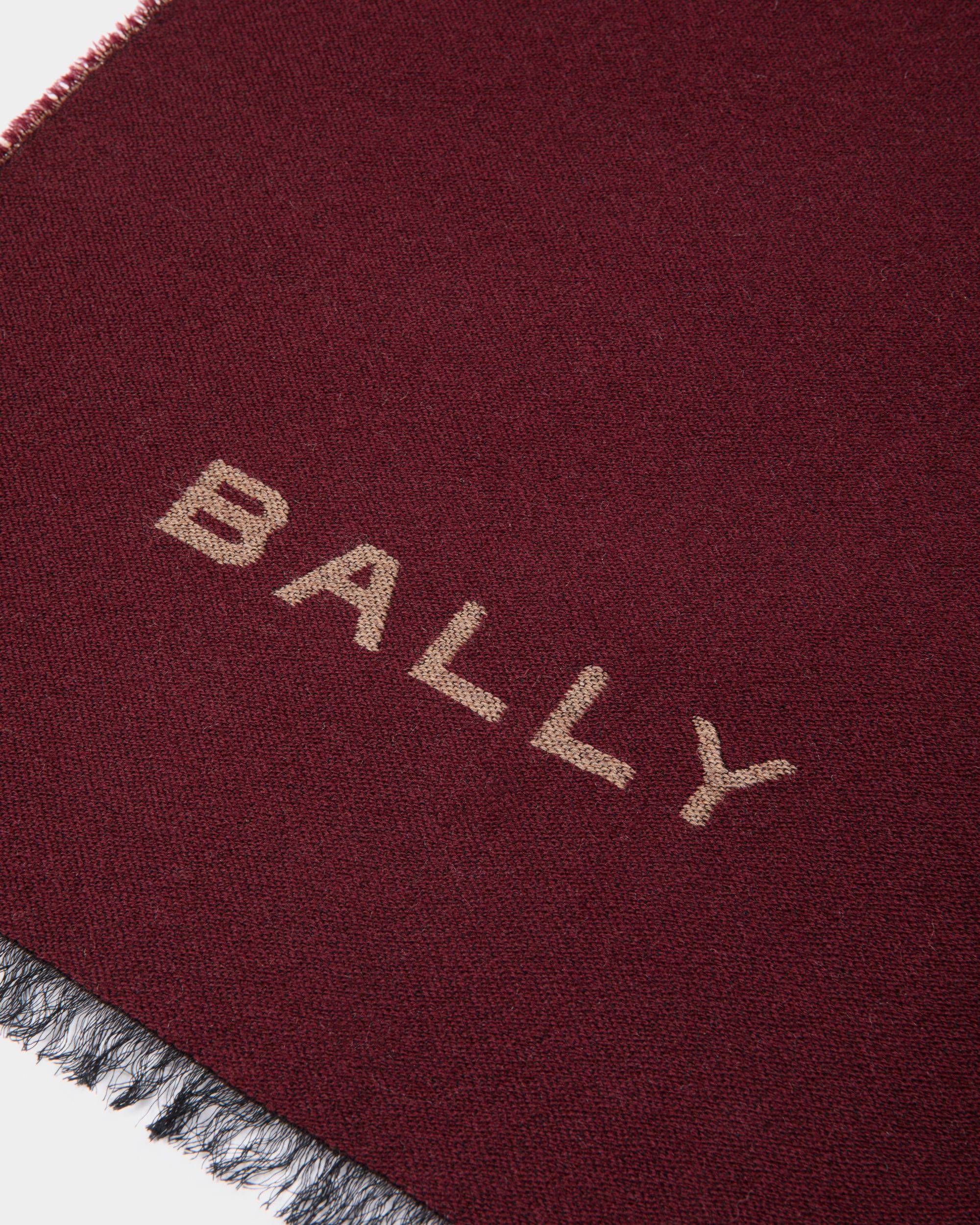 Scarf With Logo In Andorra Wool Blend - Men's - Bally - 02