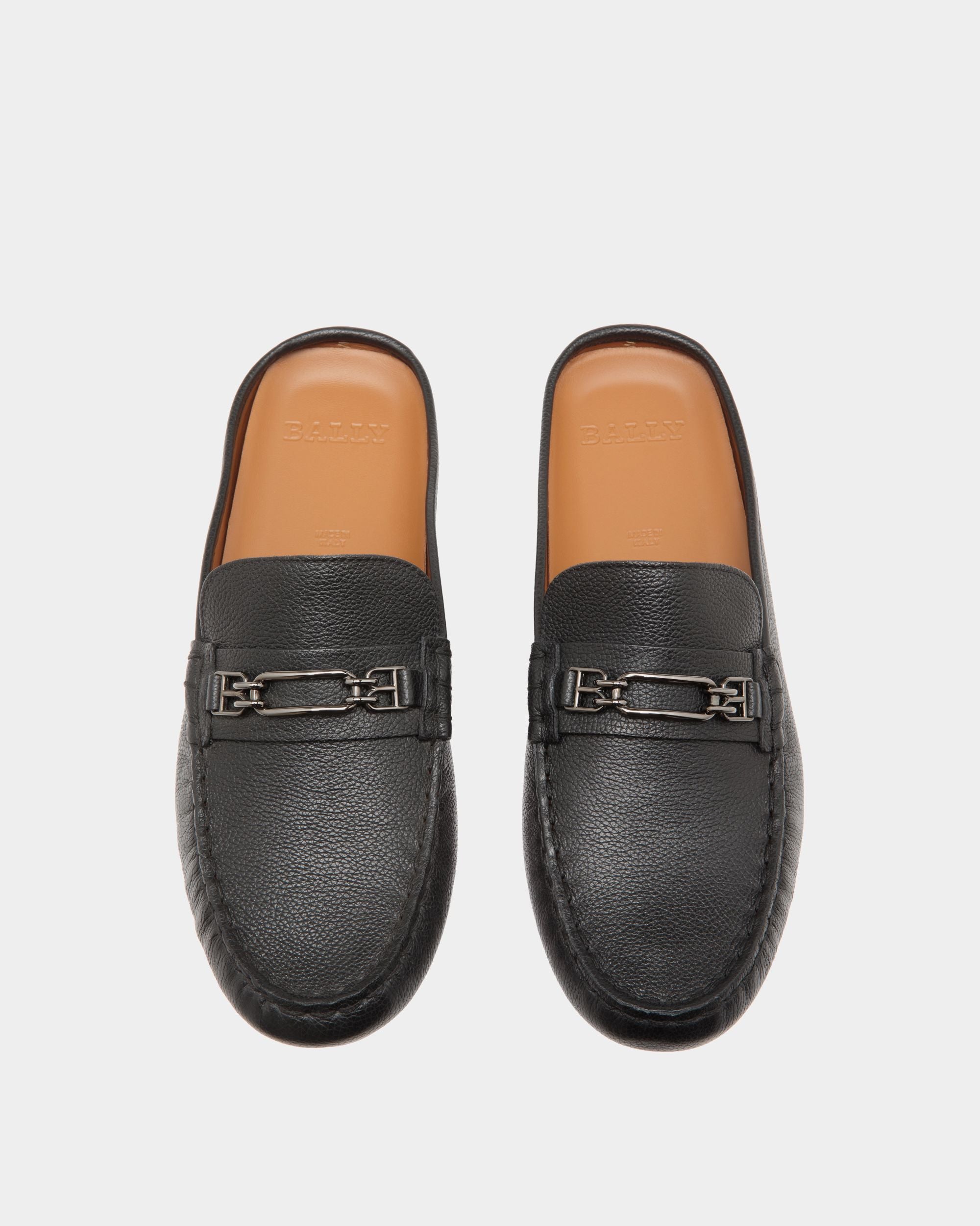 Villeneuve Drivers In Black Leather - Men's - Bally - 04