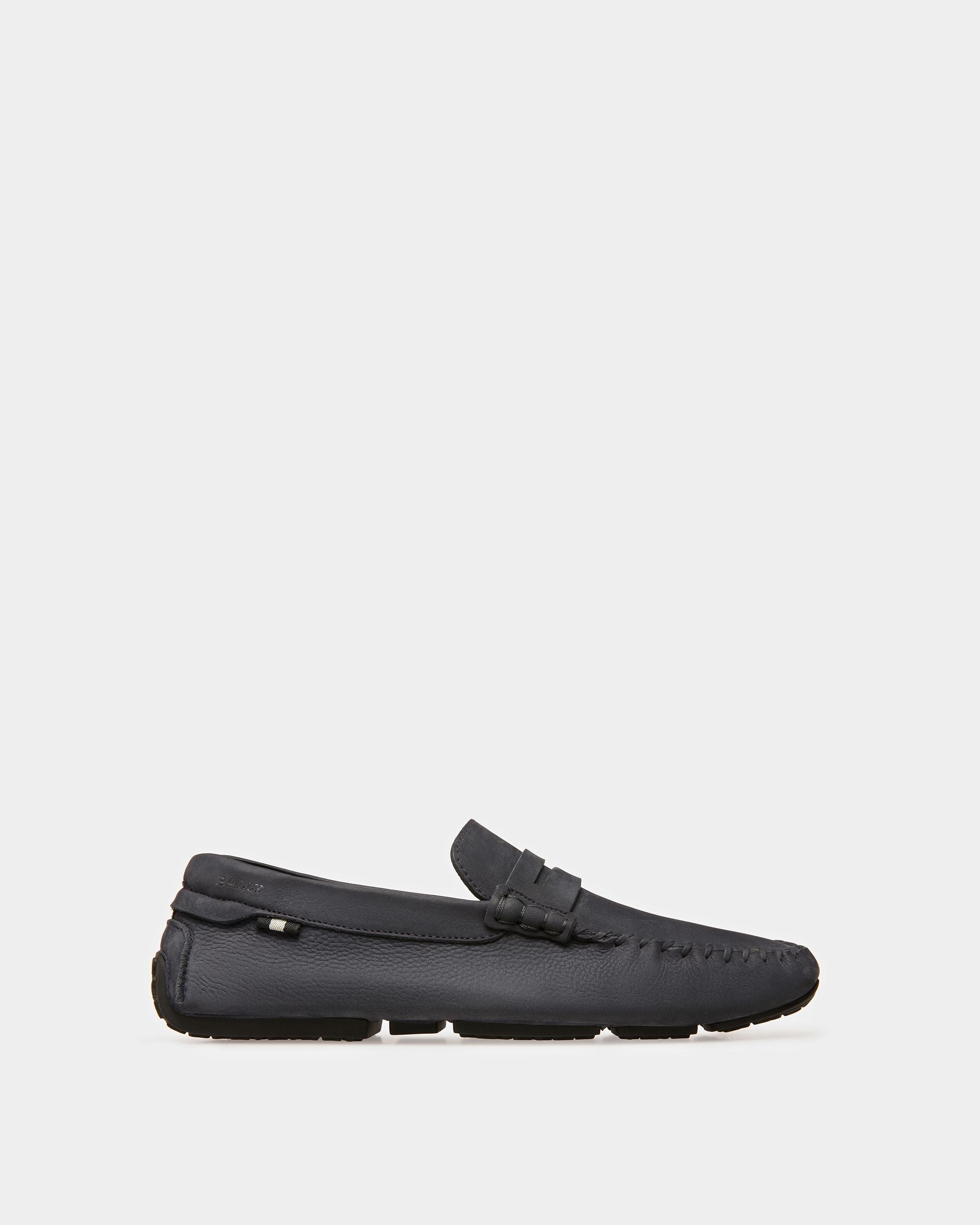 Pier Leather Drivers In Midnight - Men's - Bally - 01