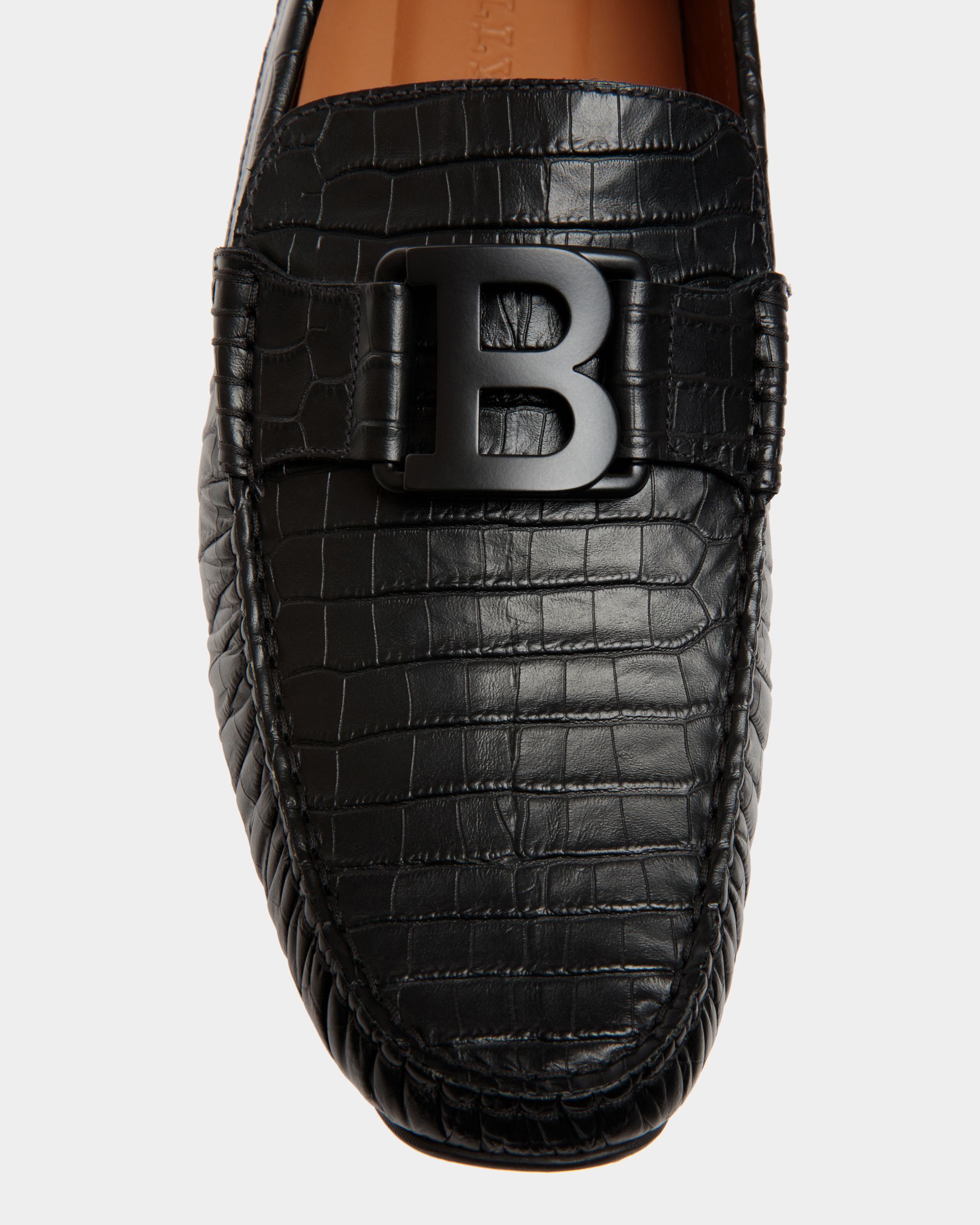 Pilot Drivers In Black Leather - Men's - Bally - 05