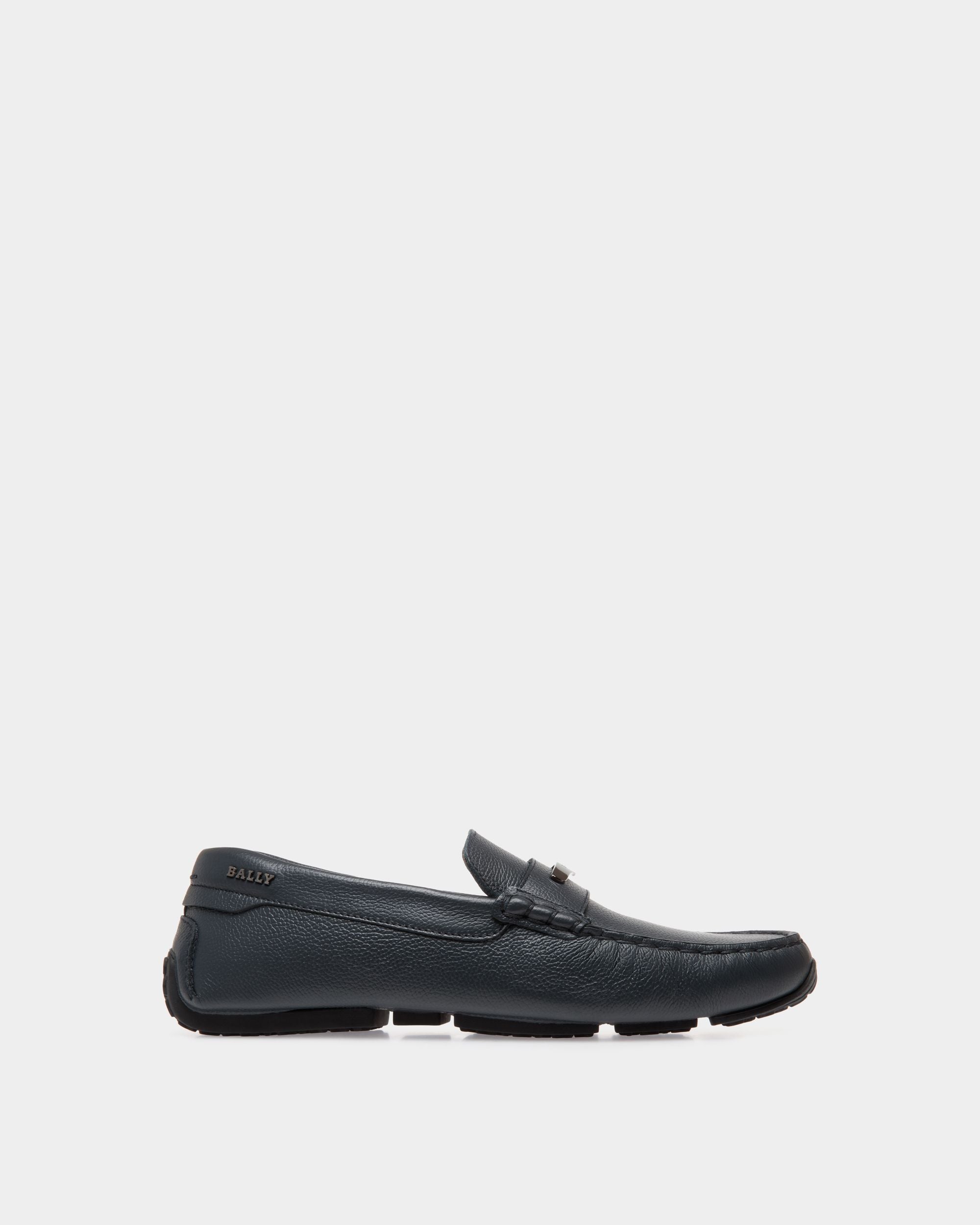Pilot Drivers In Blue Leather - Men's - Bally - 01
