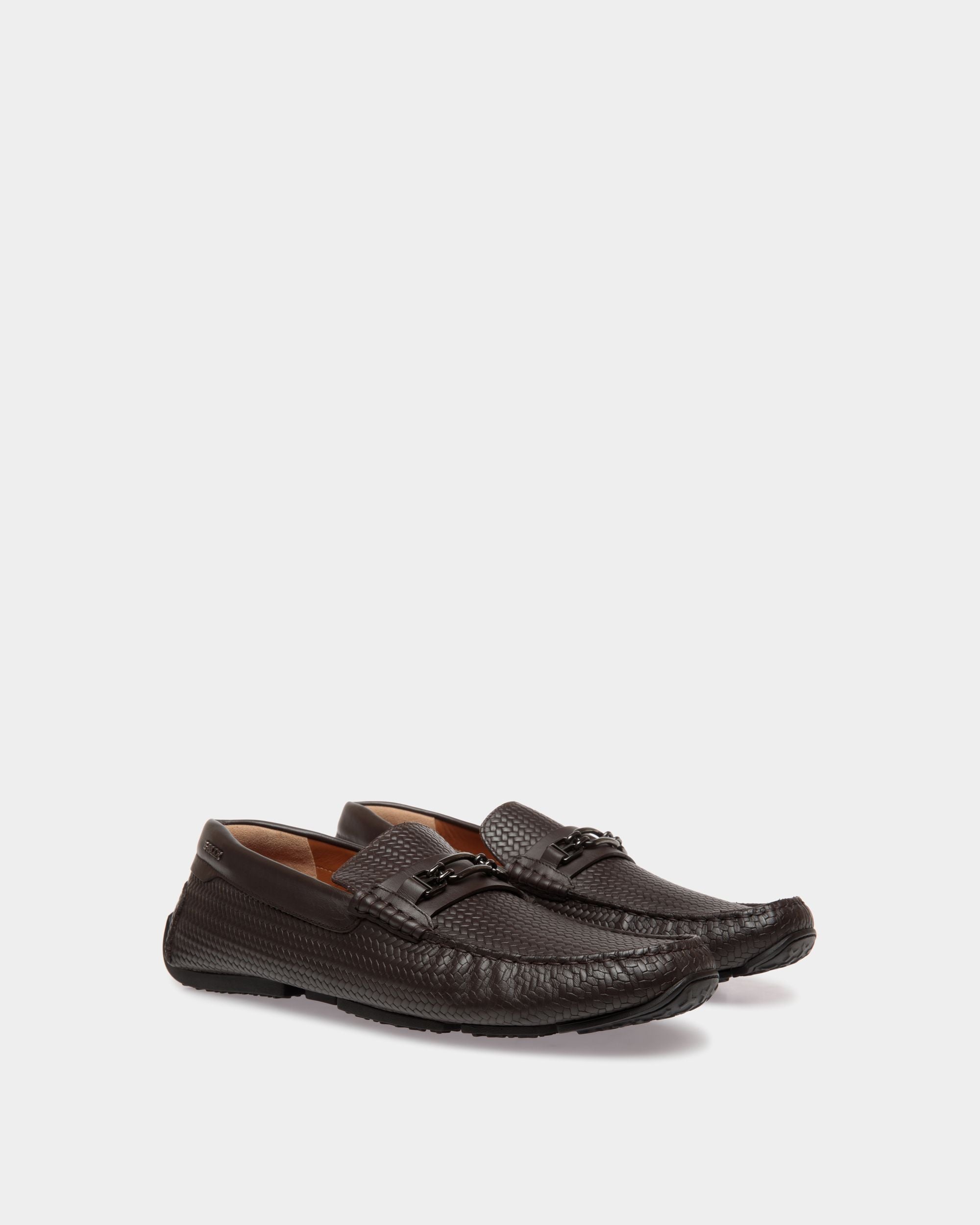 Pilot Drivers In Brown Leather - Men's - Bally - 02