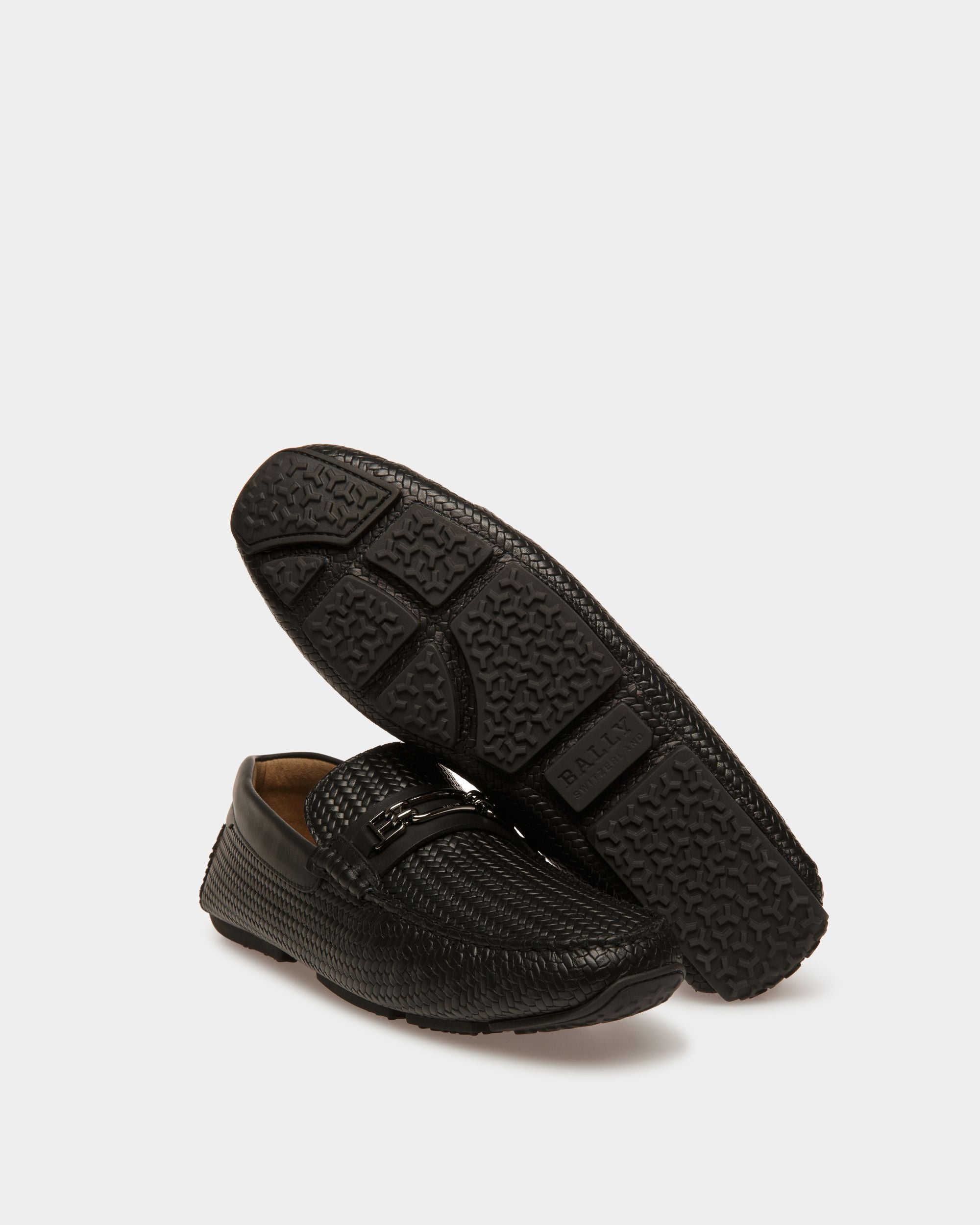 Pilot Drivers In Black Leather - Men's - Bally - 02