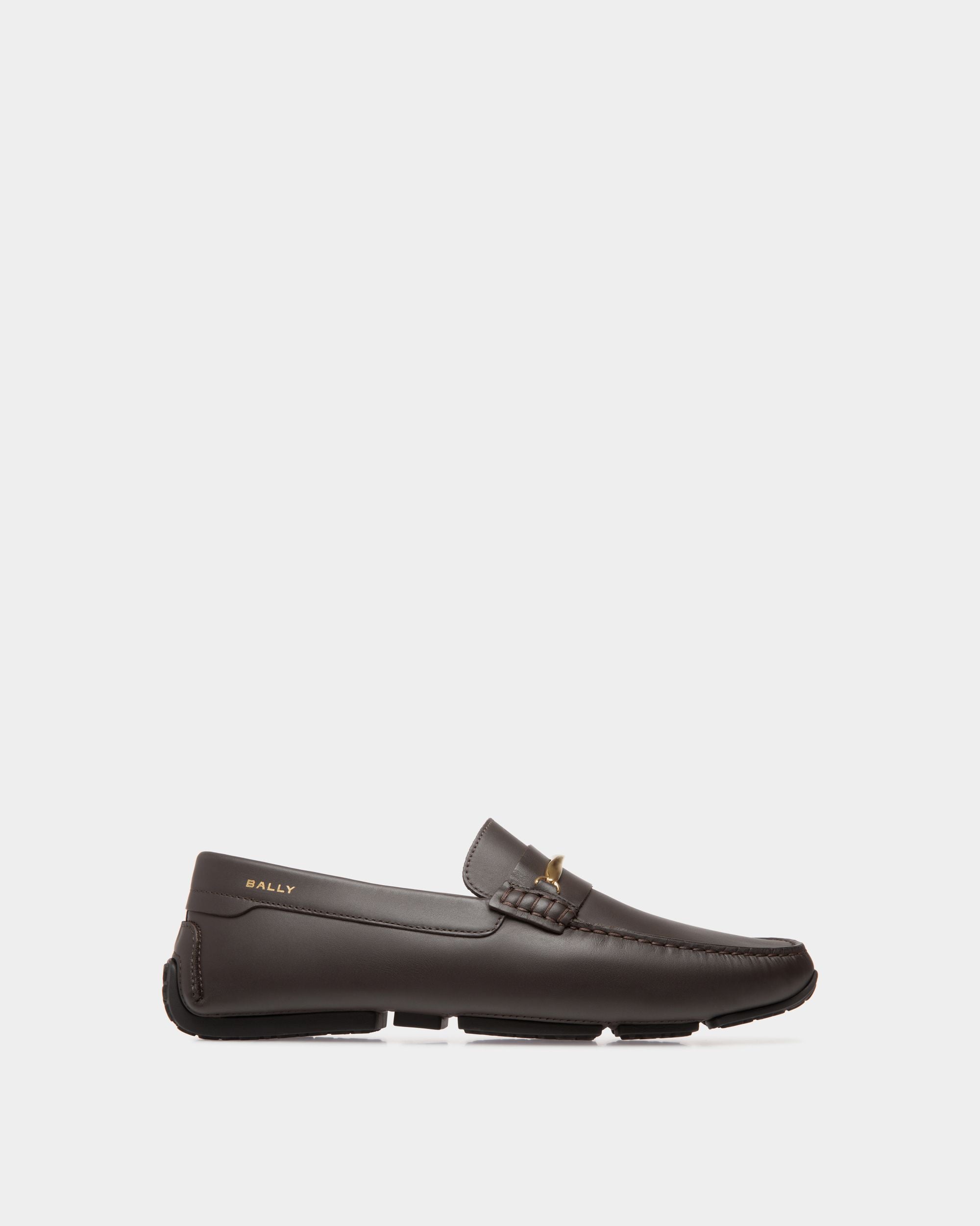 Pilot Driver in Brown Leather - Men's - Bally - 01