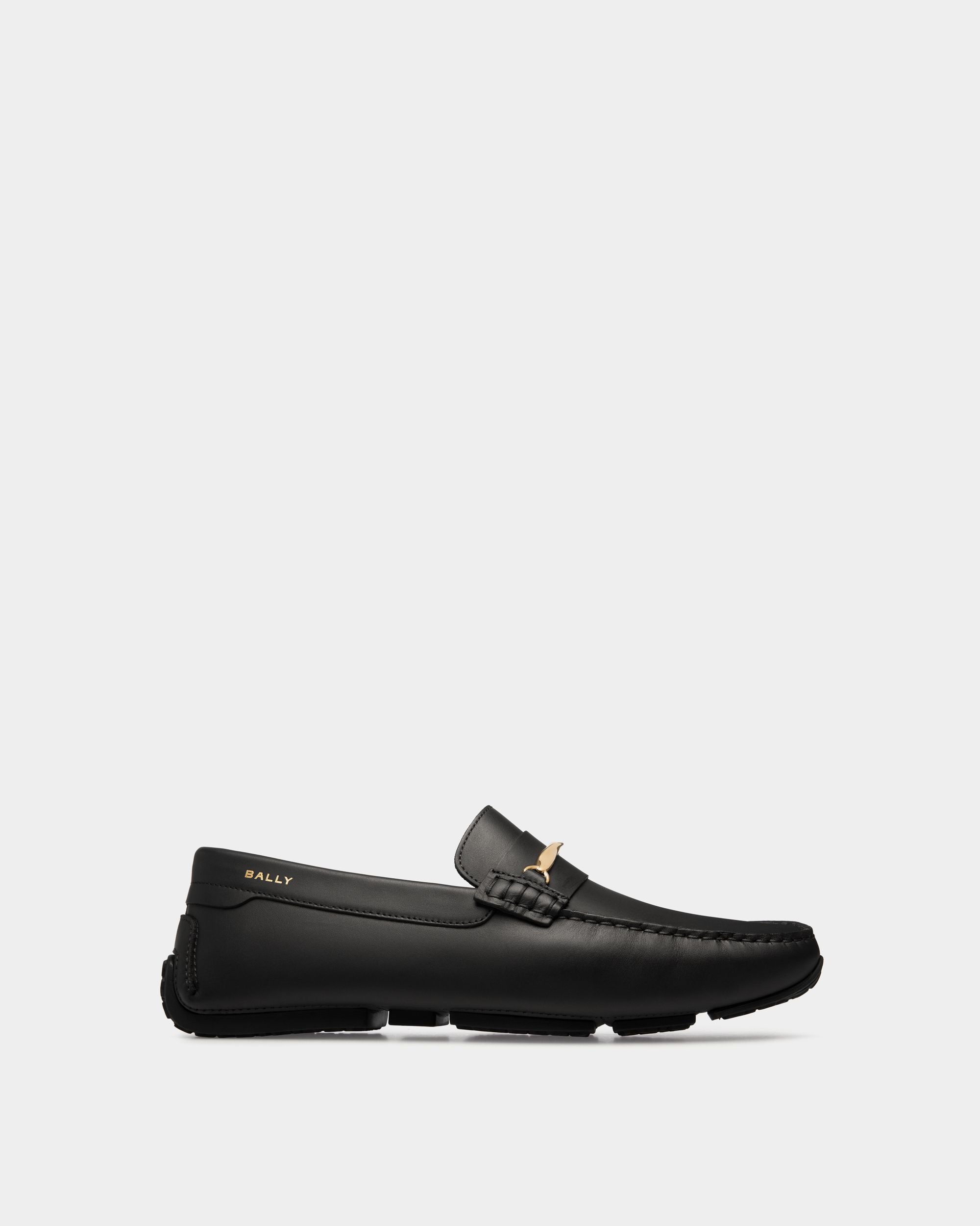 Pilot Drivers In Black Leather - Men's - Bally - 01