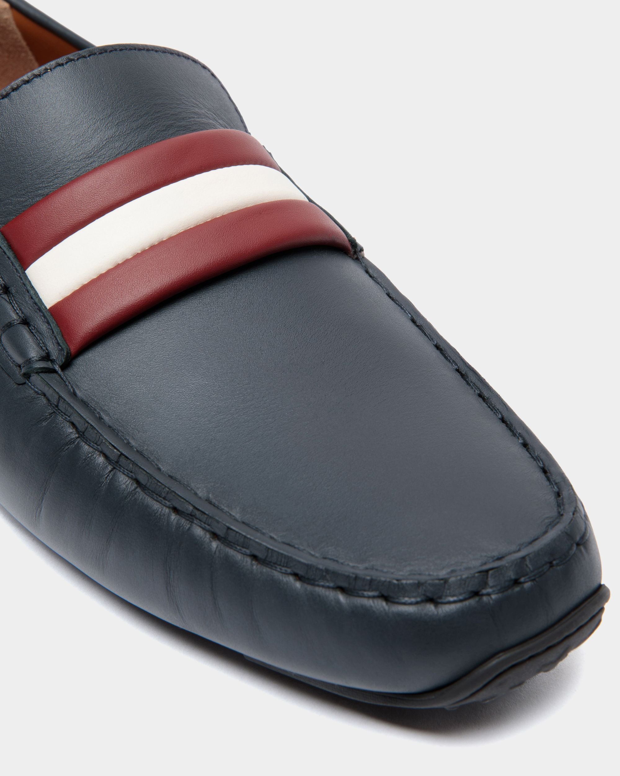 Pilot Driver In Blue Leather - Men's - Bally - 04