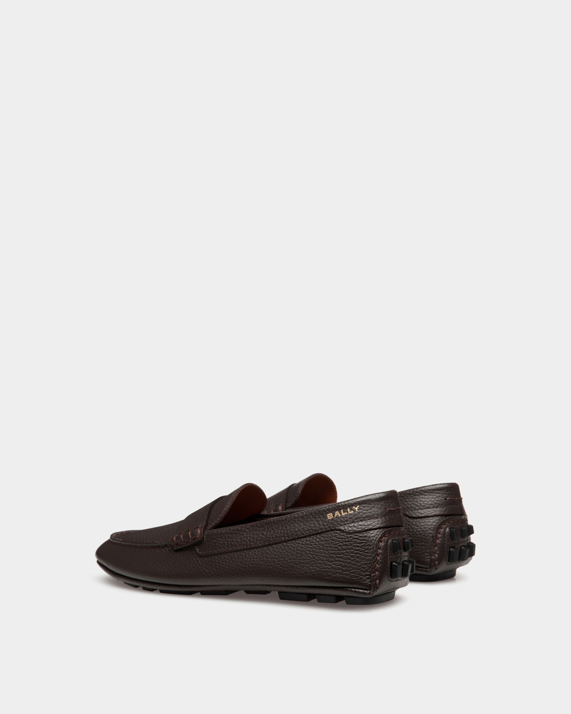 Kerbs Driver In Ebano Grained Leather - Men's - Bally - 03