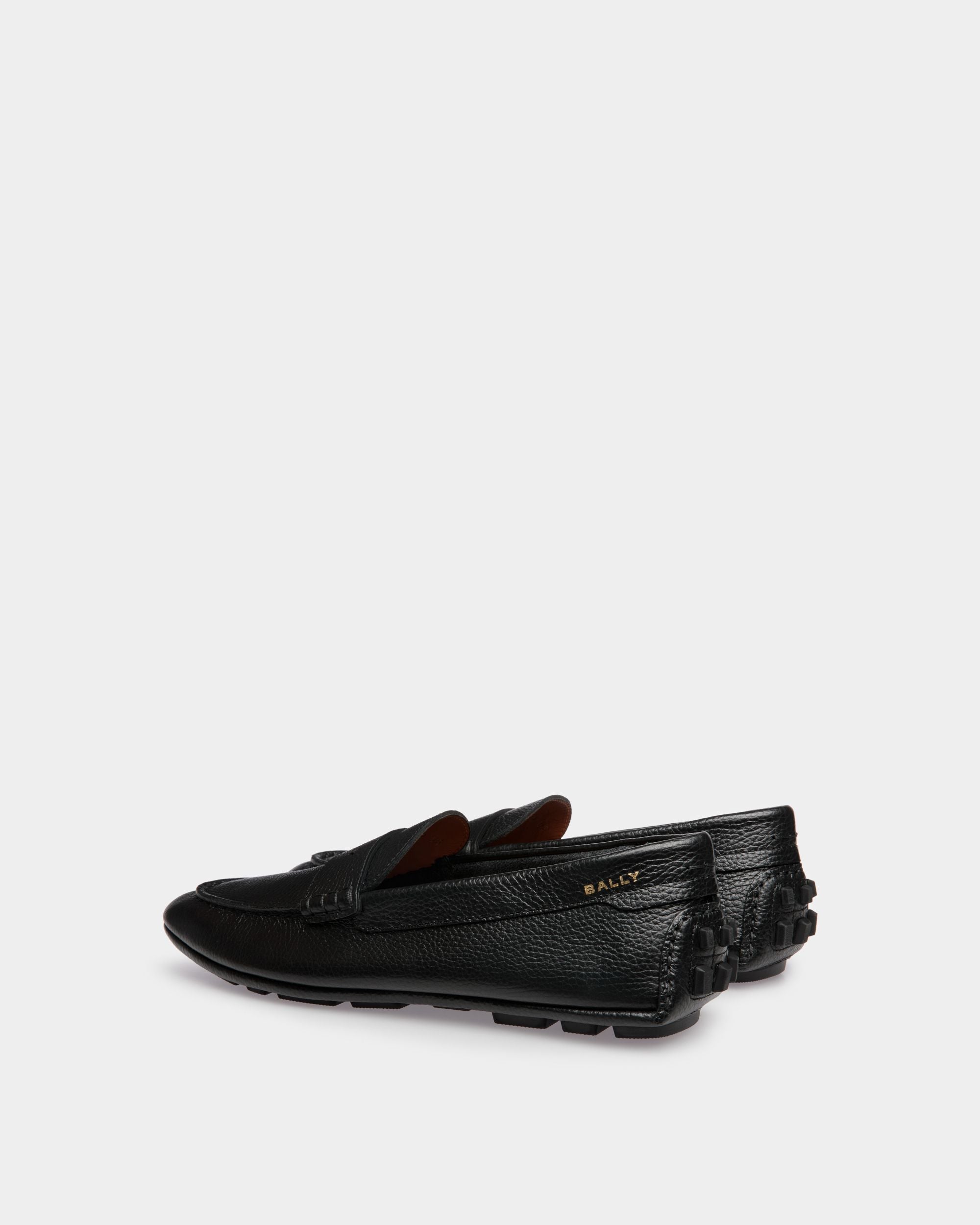 Kerbs Driver in Black Grained Leather - Men's - Bally - 03