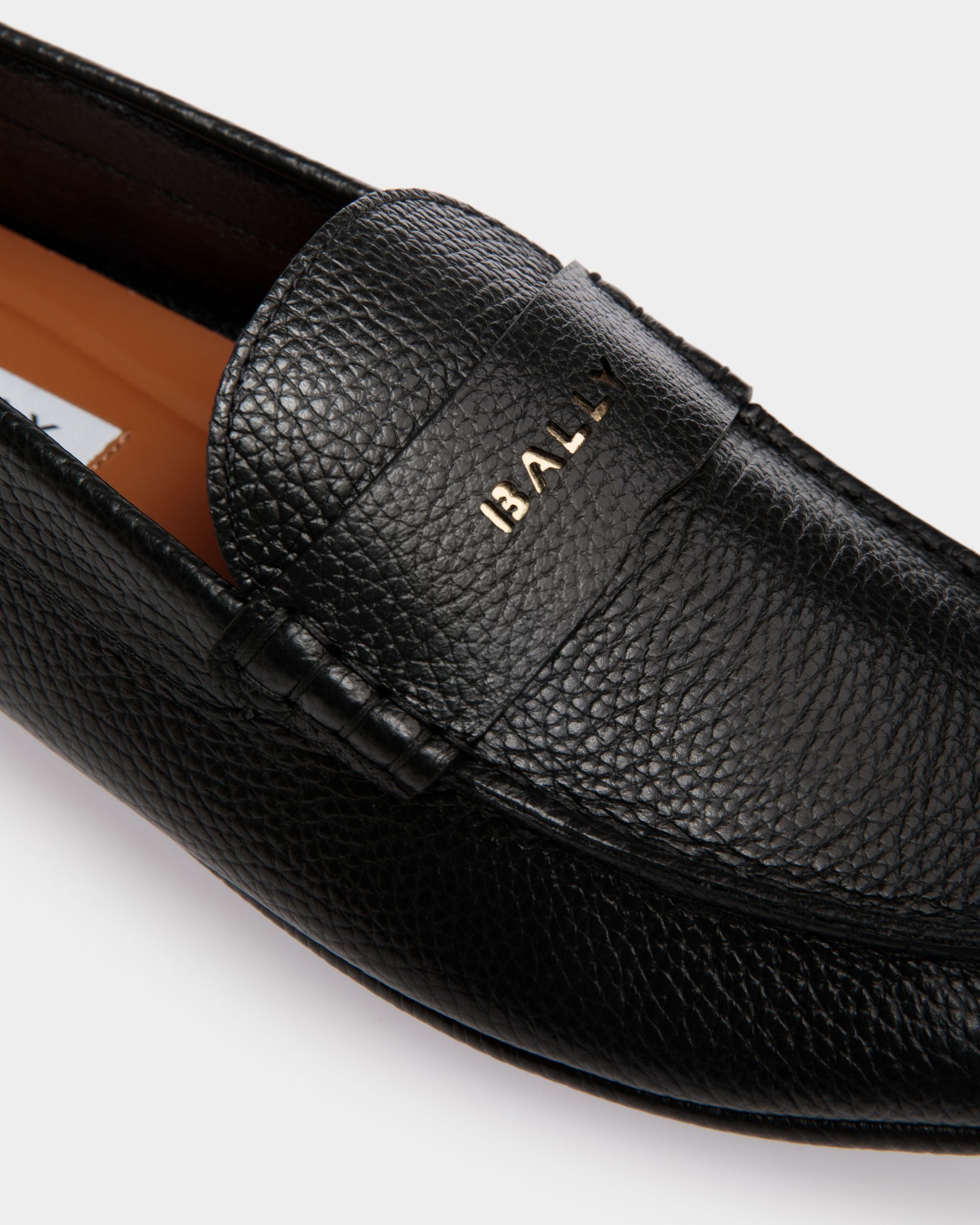 Kerbs Driver in Black Grained Leather - Men's - Bally - 04