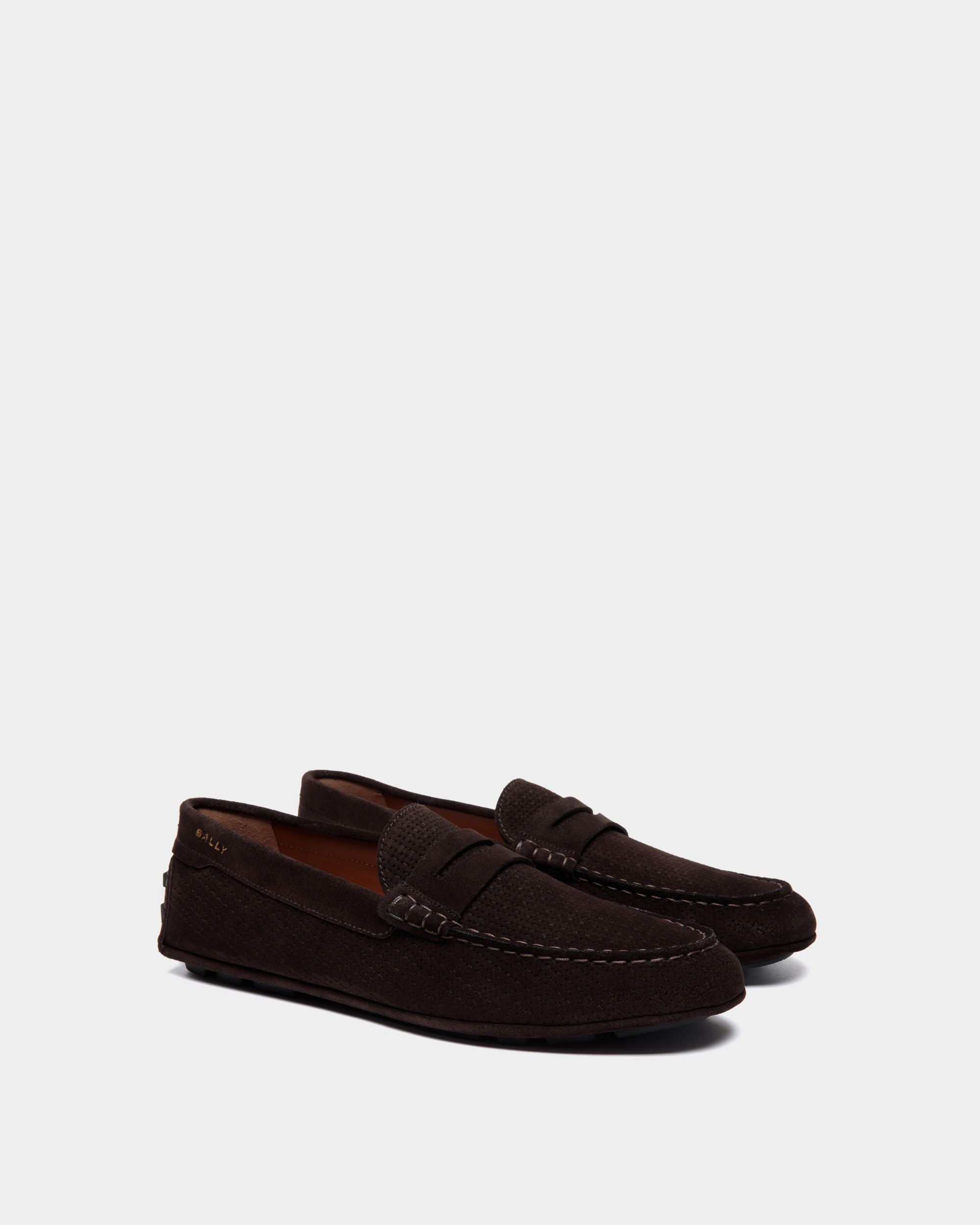 Kerbs Driver in Embossed Suede - Men's - Bally - 02