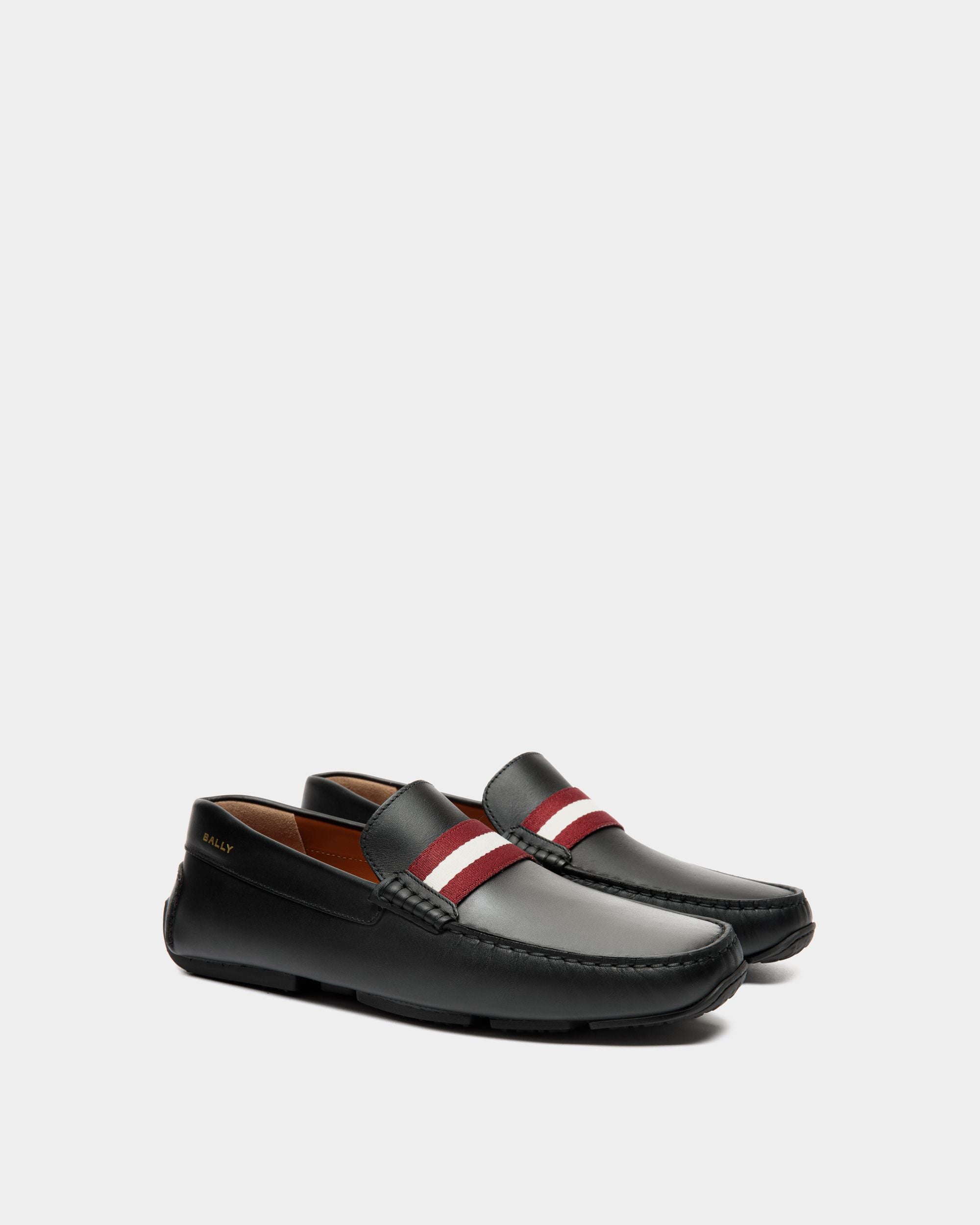 Pilot Driver In Black Leather - Men's - Bally - 02
