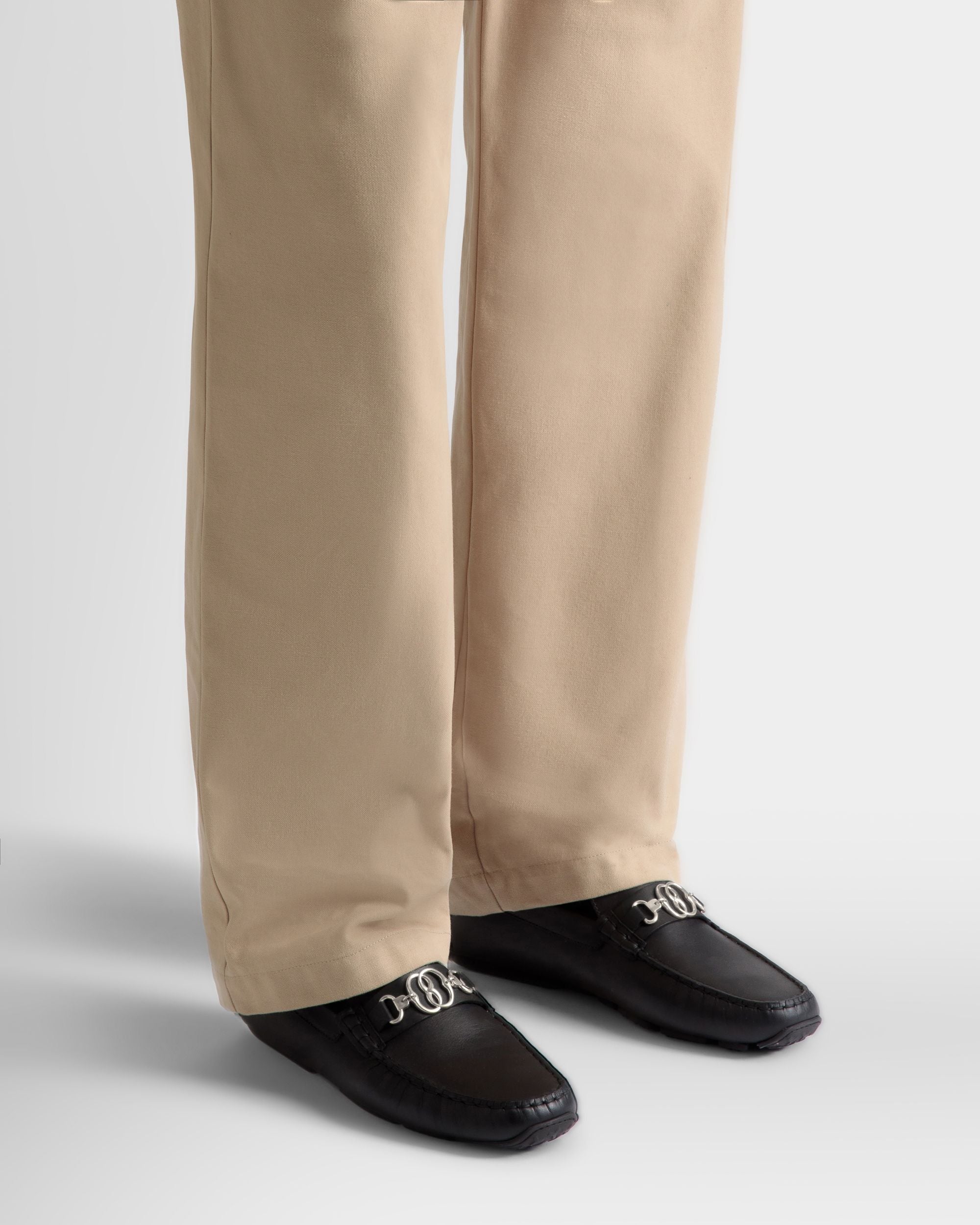 Pilot Driver In Black Leather - Men's - Bally - 02