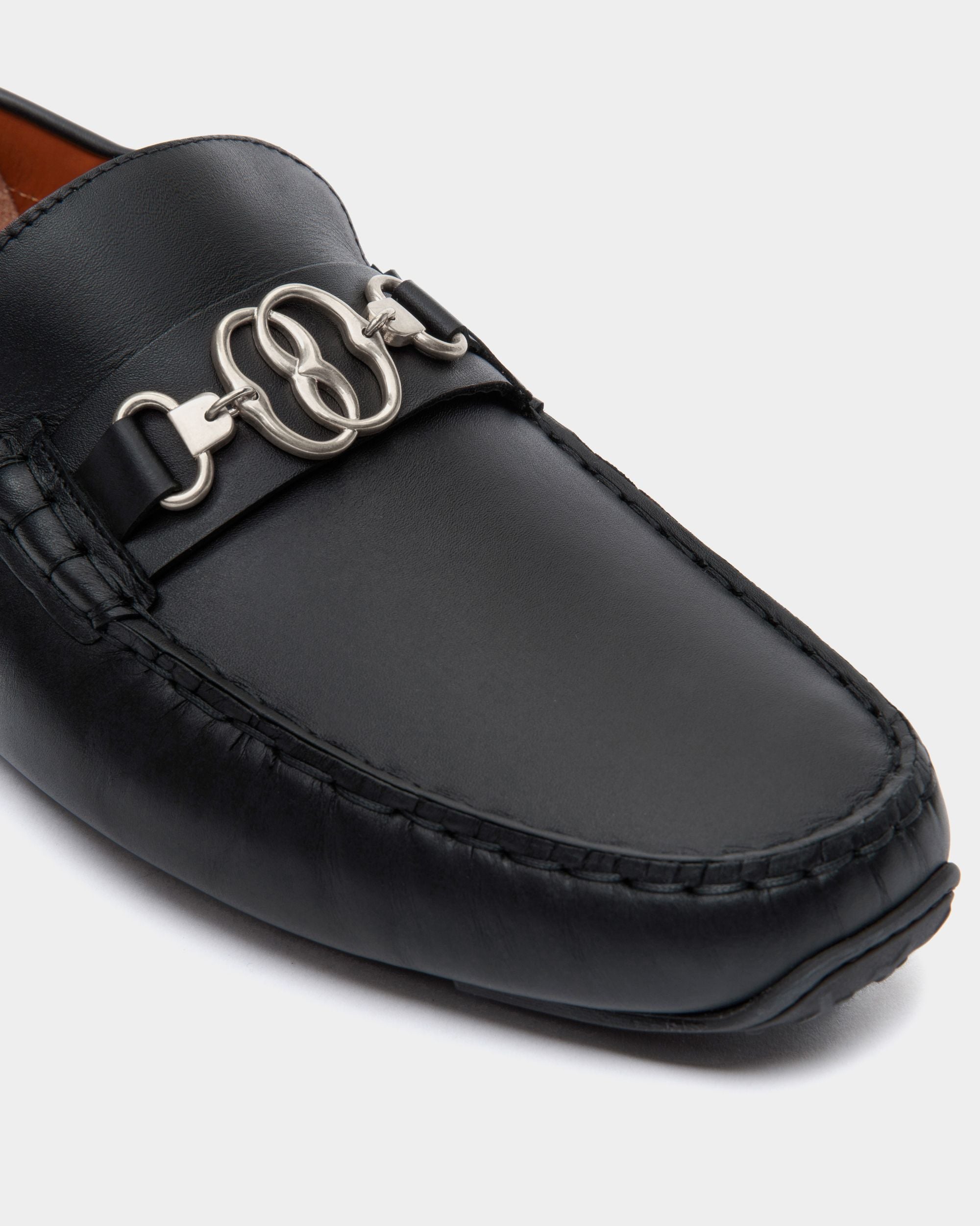 Pilot Driver In Black Leather - Men's - Bally - 05