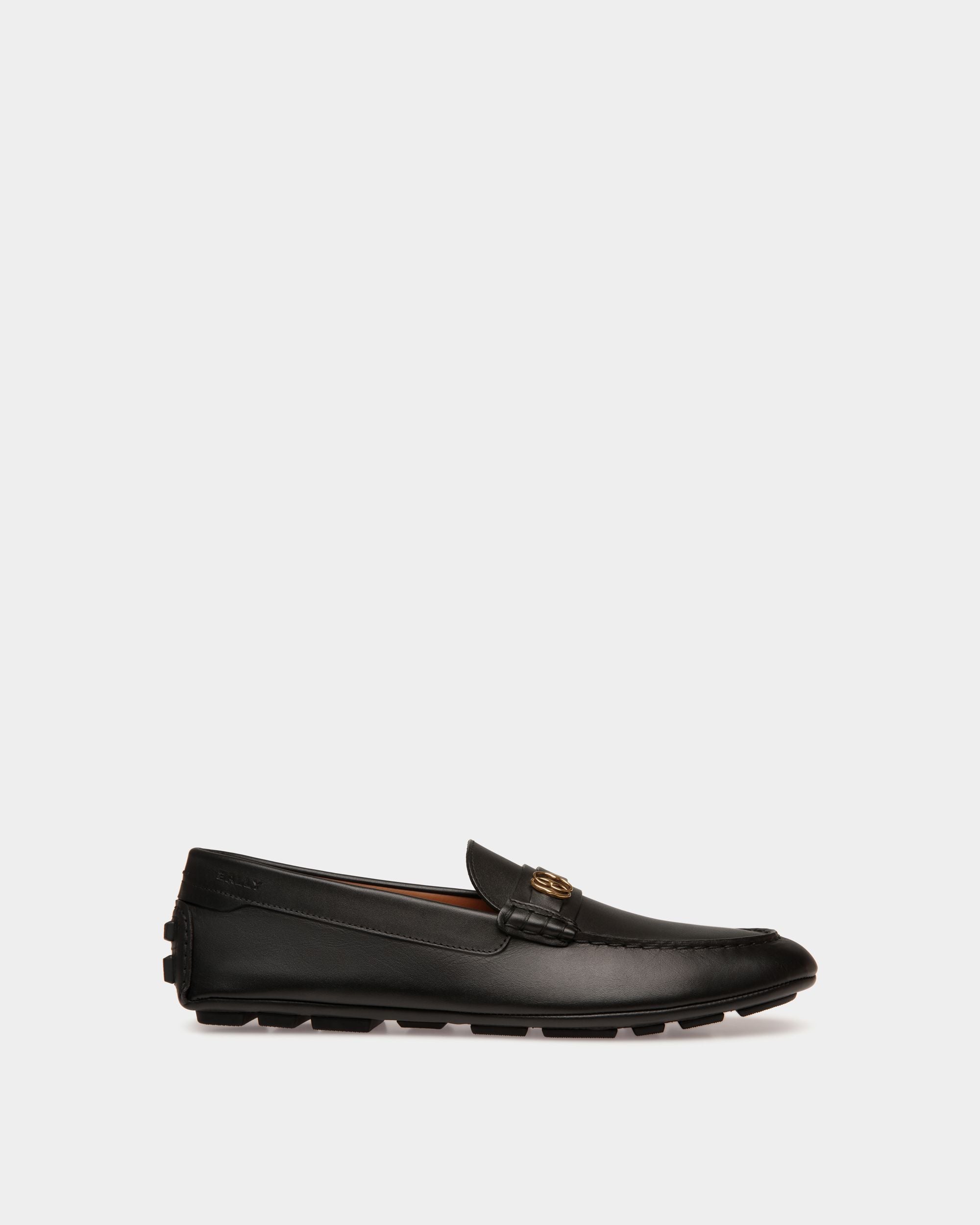 Pilot Driver In Black Leather - Men's - Bally - 01
