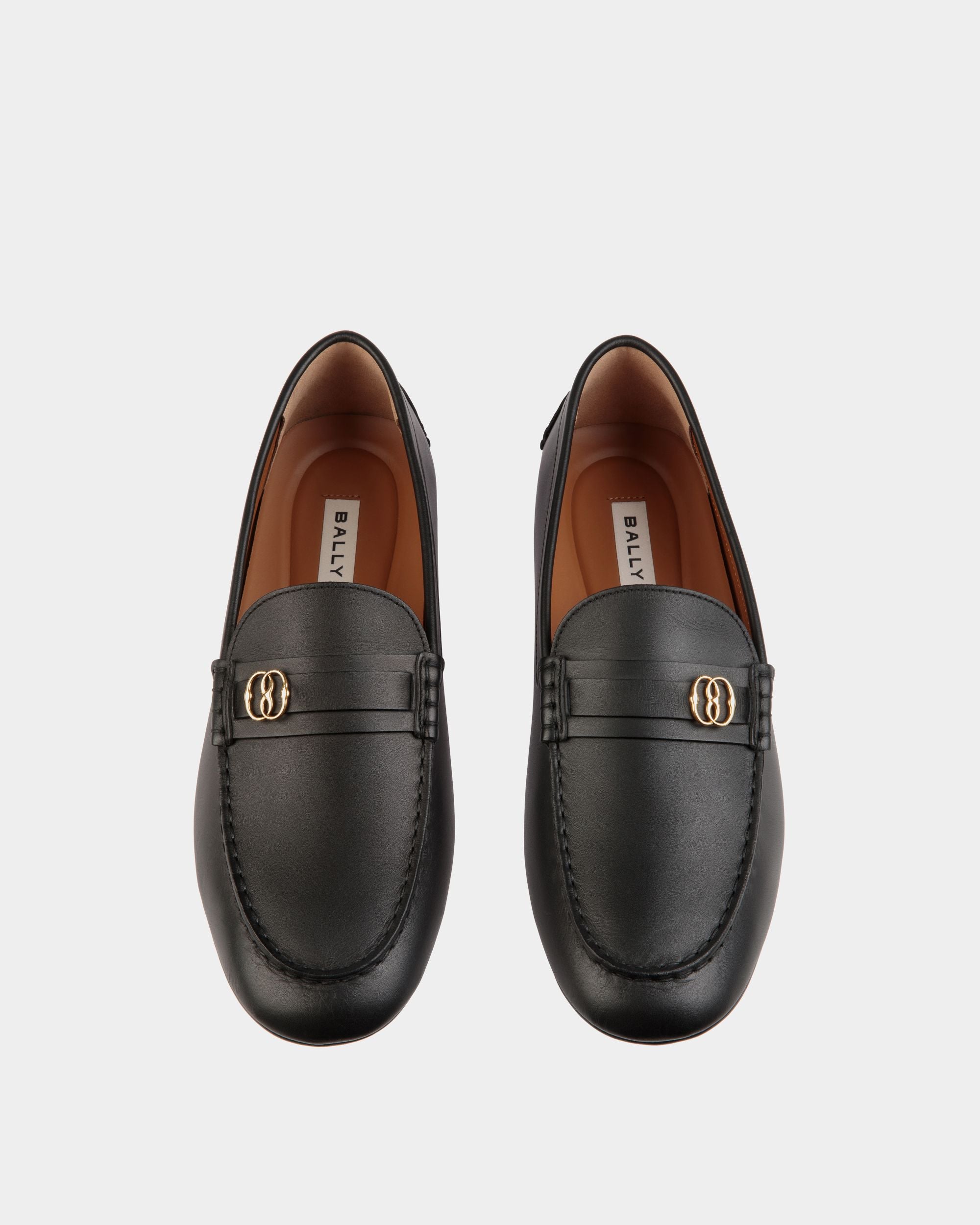 Pilot Driver In Black Leather - Men's - Bally - 05