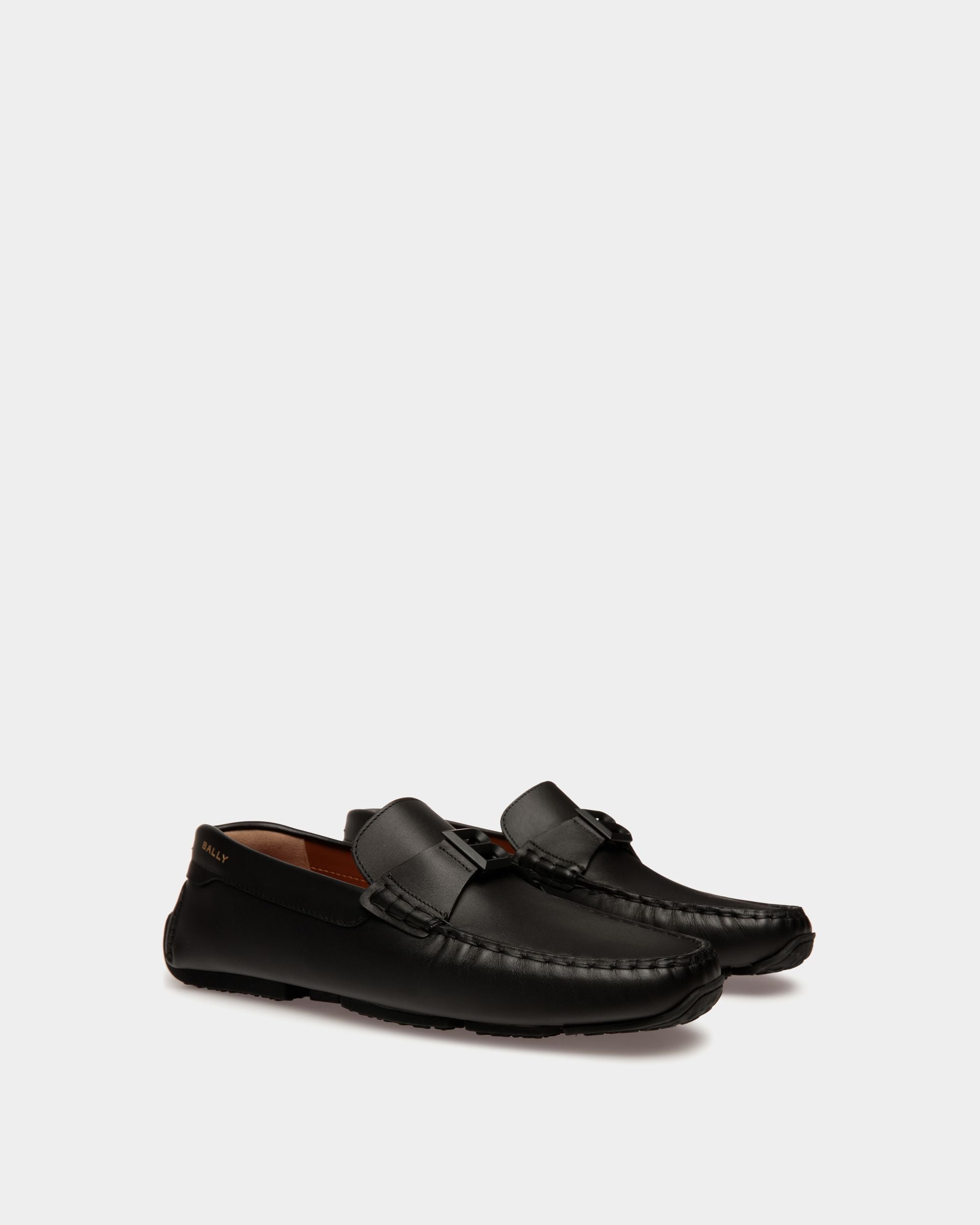 Pilot Driver In Black Leather - Men's - Bally - 02