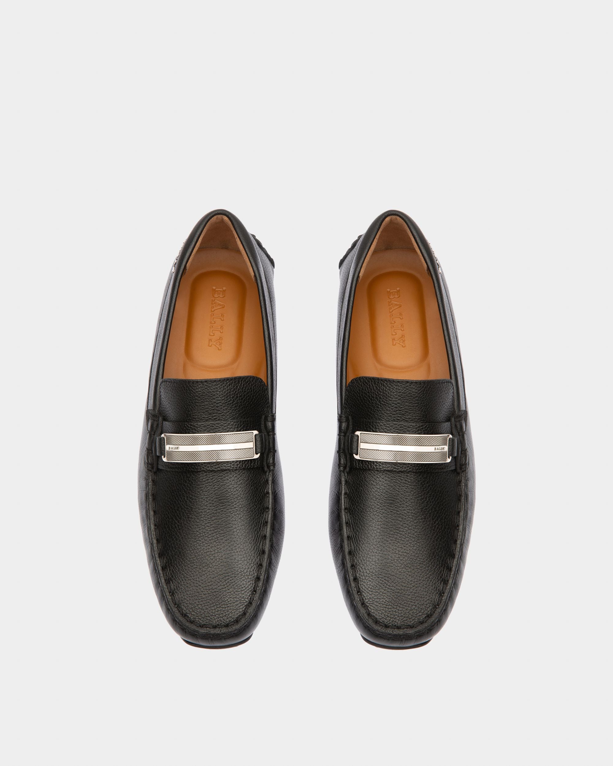Paryse Leather Drivers In Black - Men's - Bally - 02