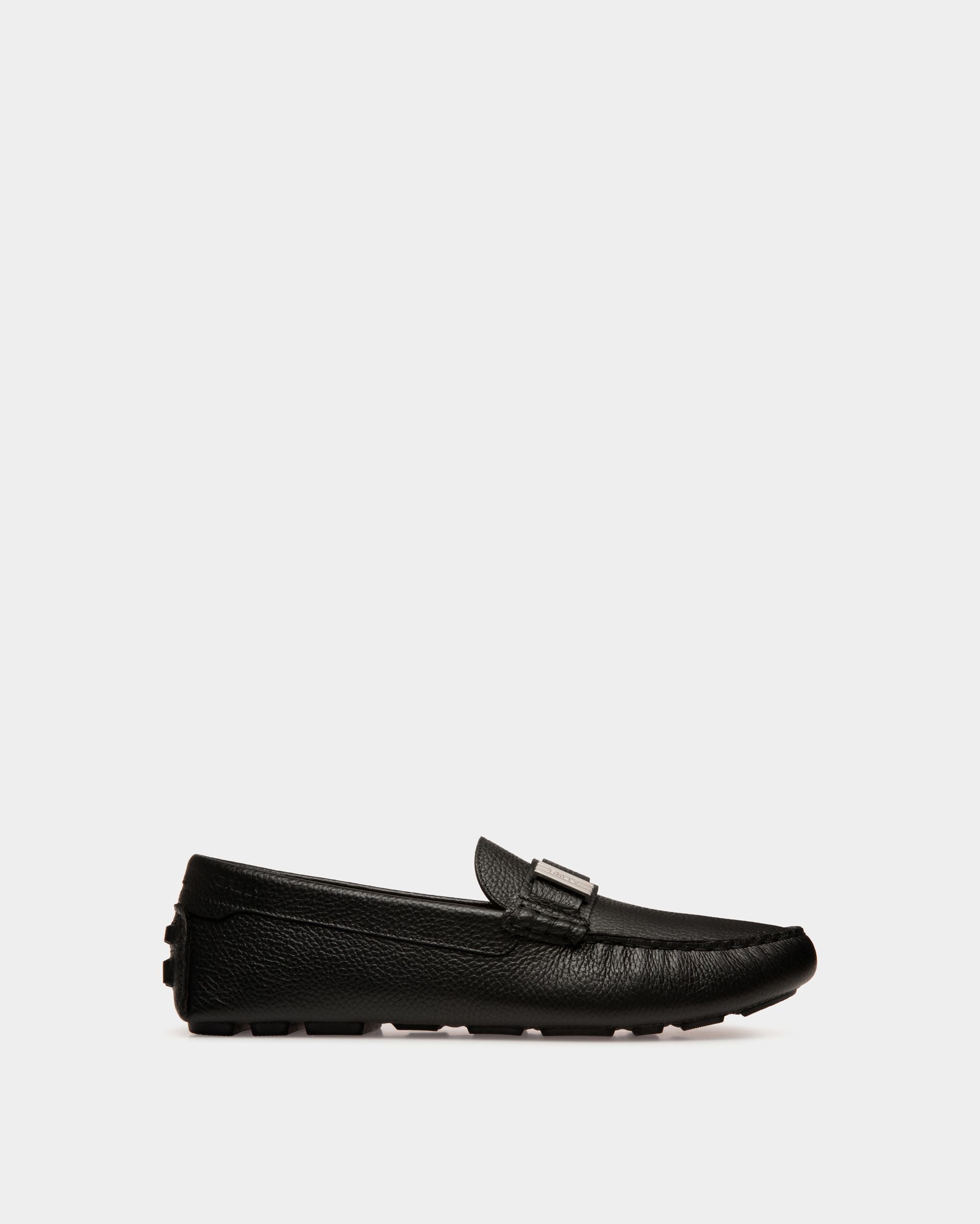 Kerbs Driver In Black Grained Leather - Men's - Bally - 01