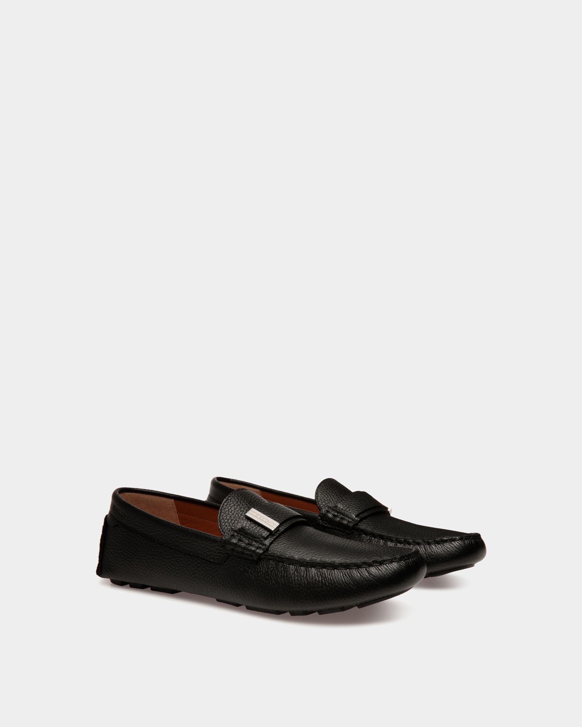 Kerbs Driver In Black Grained Leather - Men's - Bally - 02
