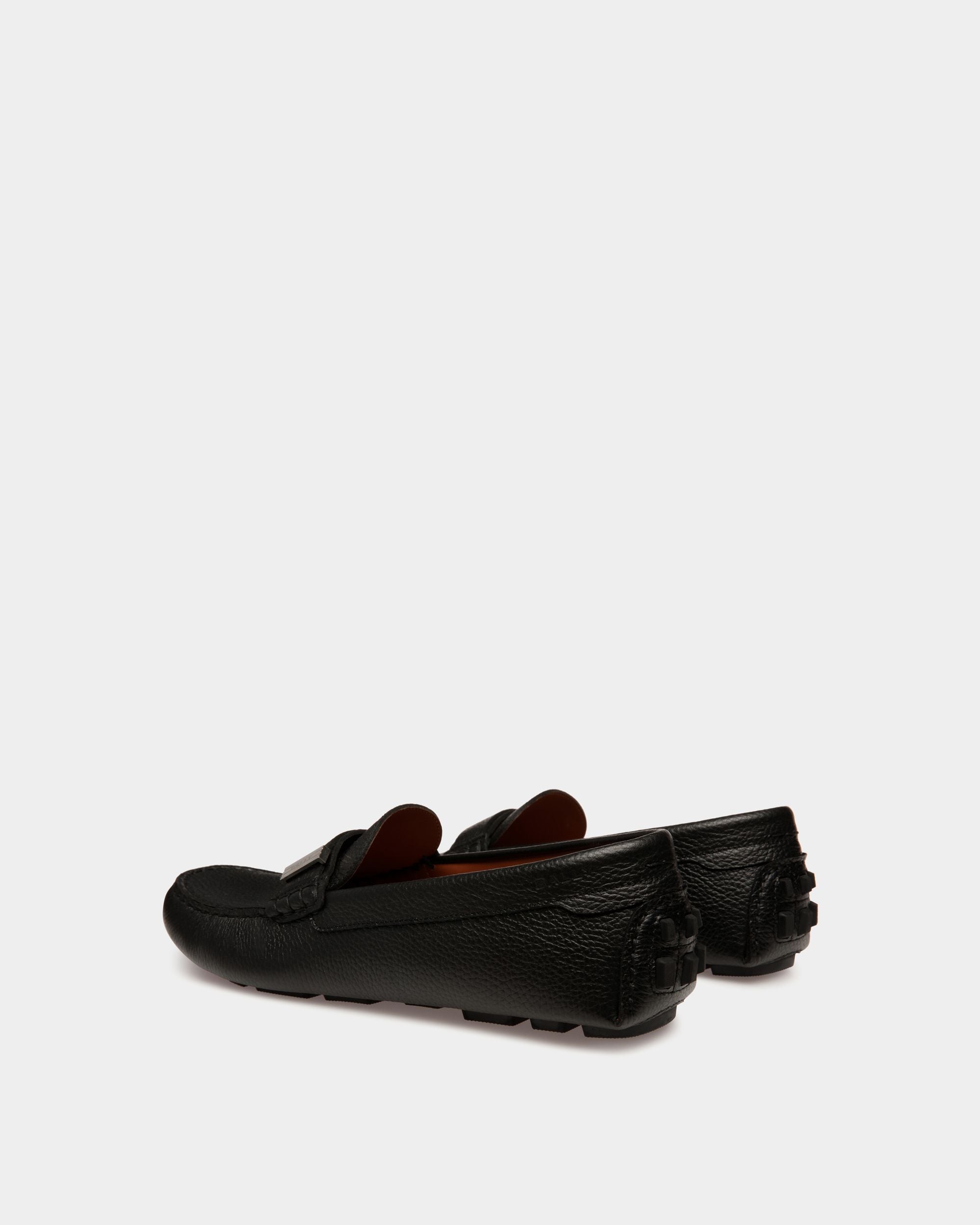 Kerbs Driver In Black Grained Leather - Men's - Bally - 03