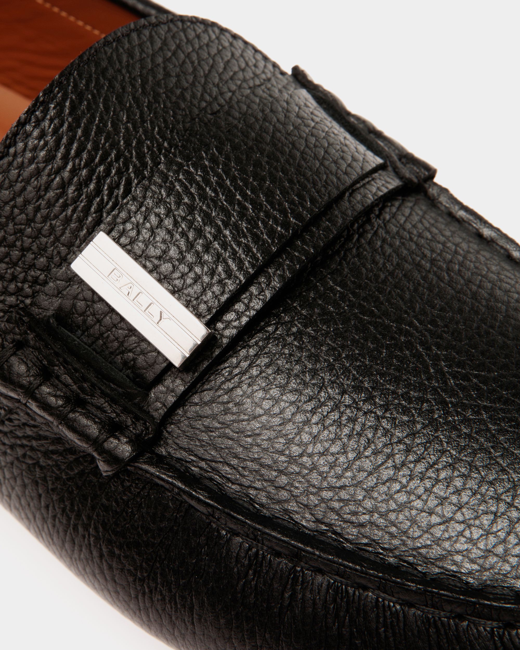 Kerbs Driver In Black Grained Leather - Men's - Bally - 04