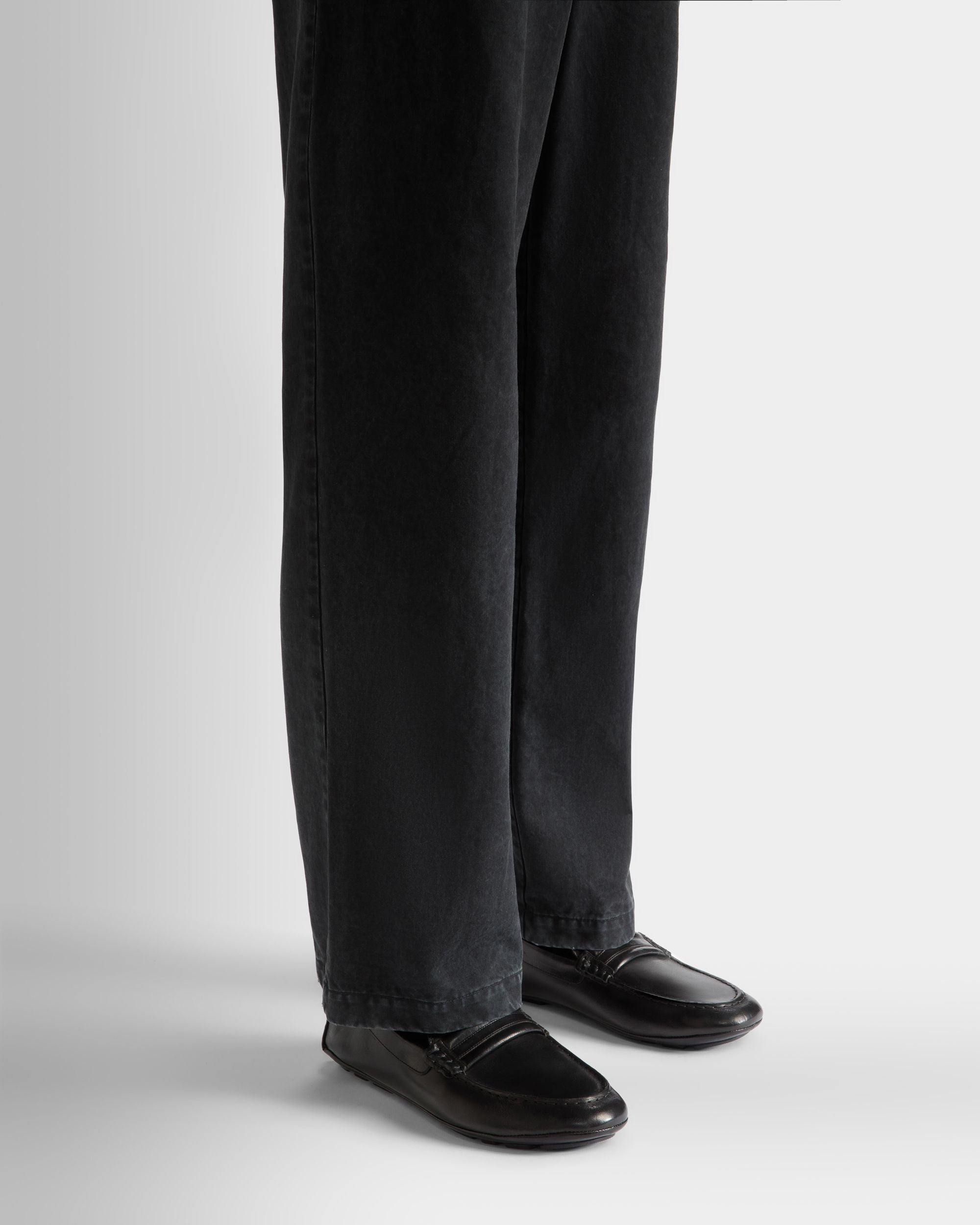 Kerbs Driver in Black Leather - Men's - Bally - 02